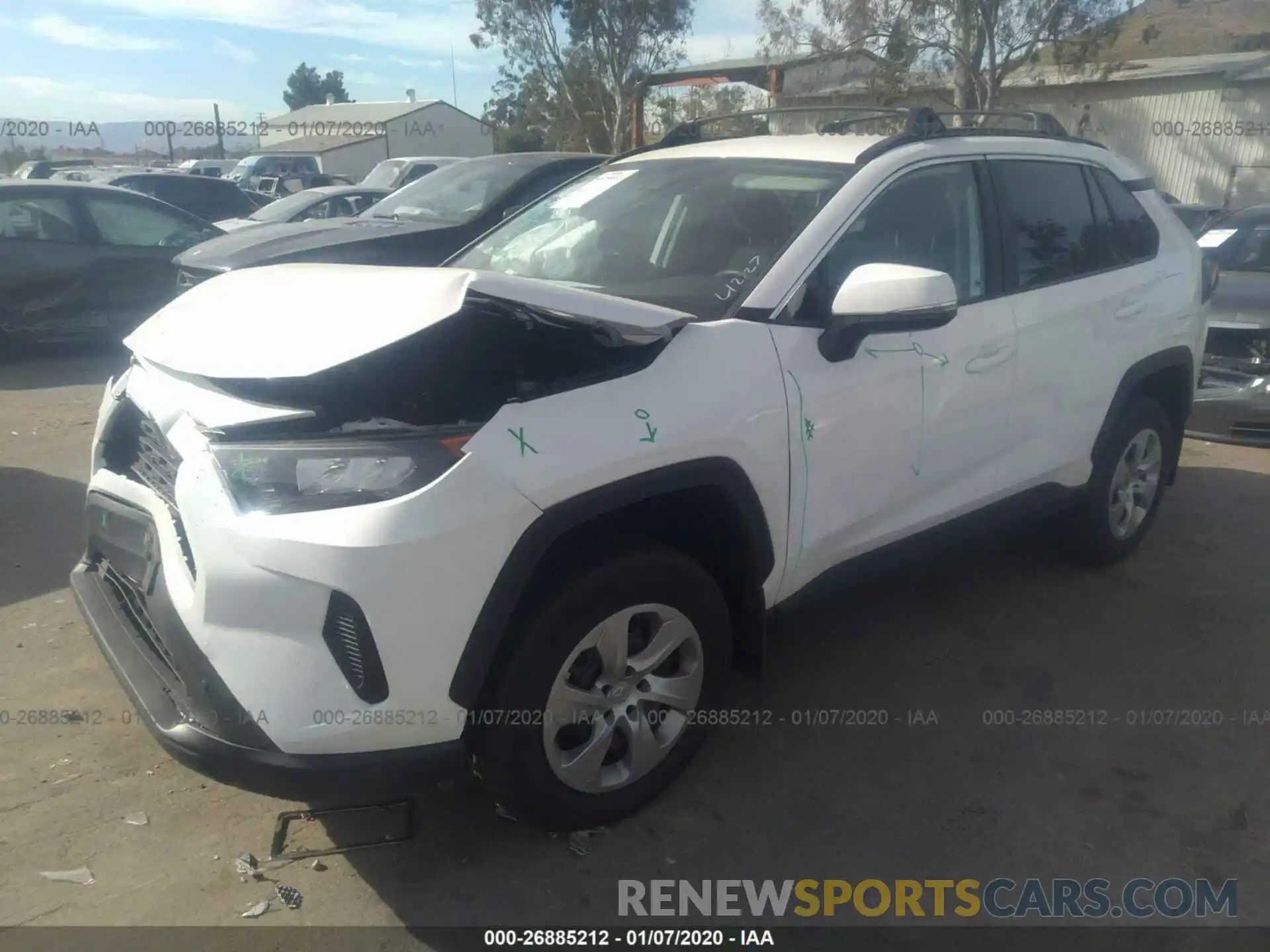 2 Фотография поврежденного автомобиля 2T3K1RFV1KC020609 TOYOTA RAV4 2019