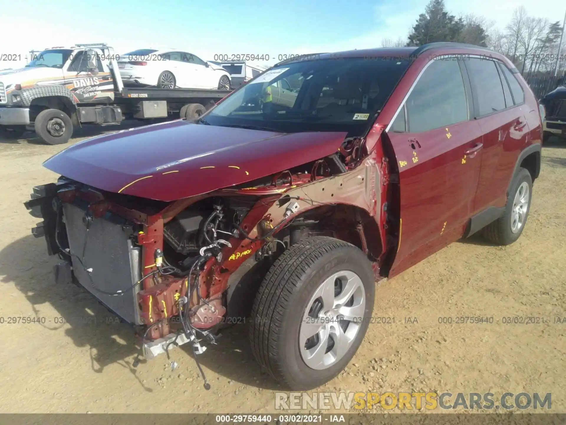 2 Photograph of a damaged car 2T3K1RFV2KC005391 TOYOTA RAV4 2019