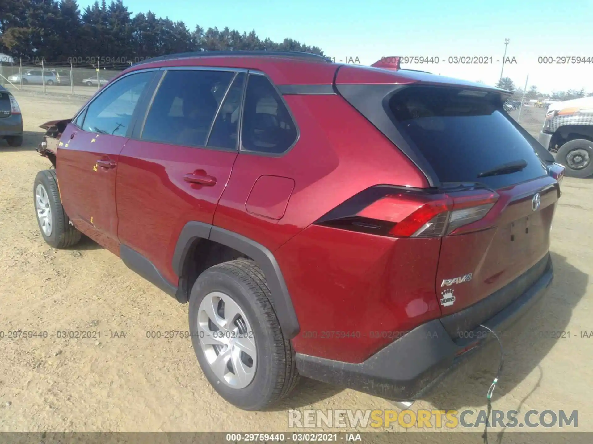 3 Photograph of a damaged car 2T3K1RFV2KC005391 TOYOTA RAV4 2019