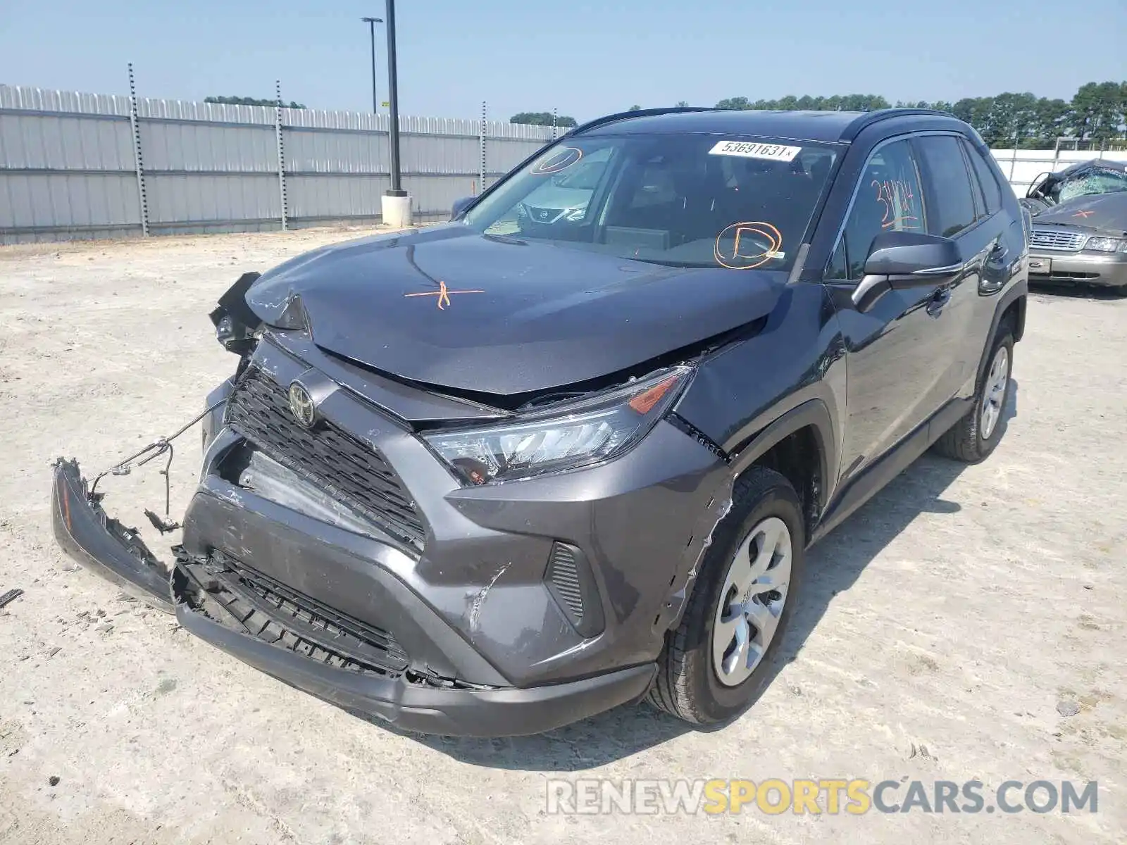 2 Photograph of a damaged car 2T3K1RFV3KW027141 TOYOTA RAV4 2019