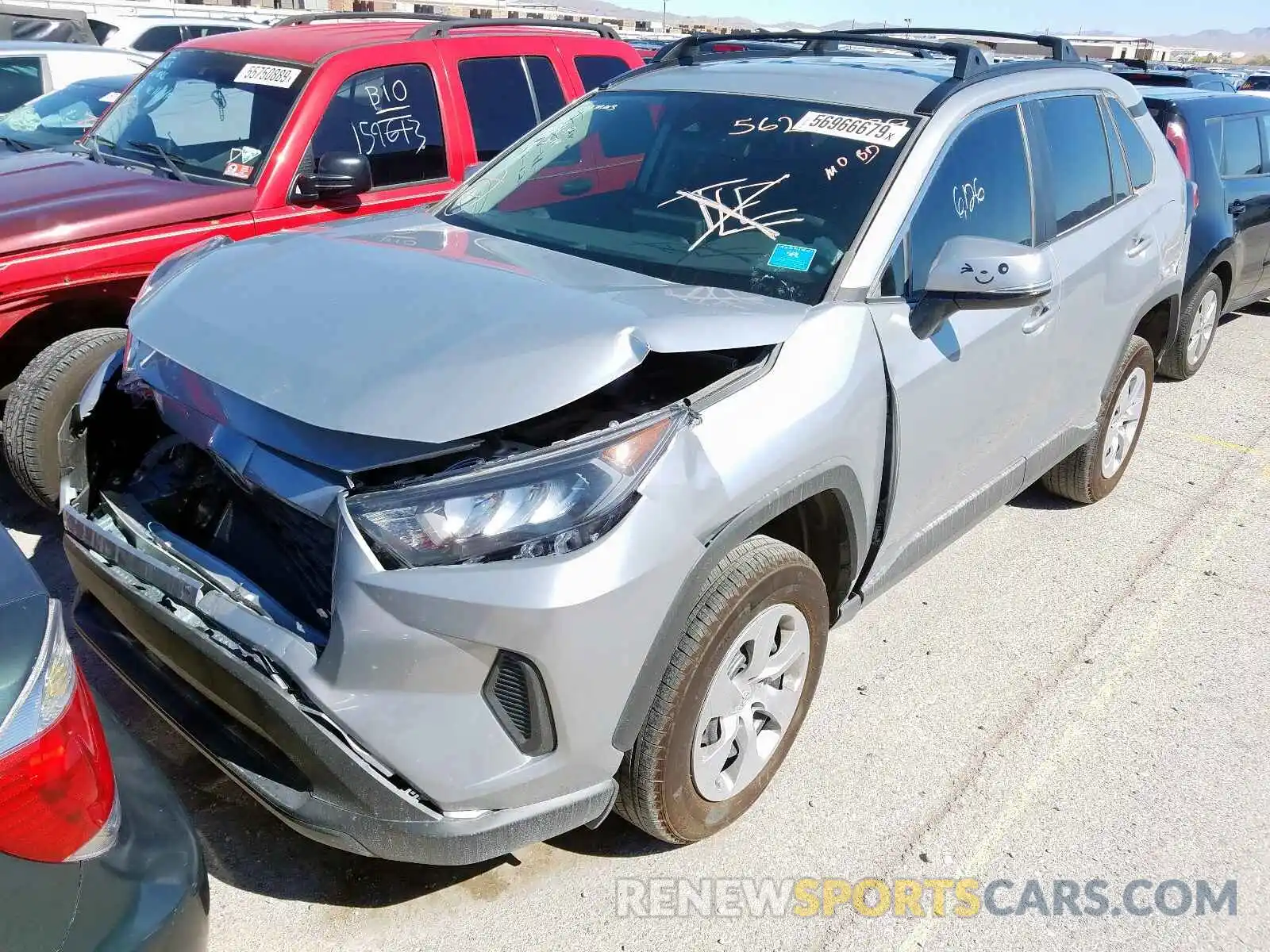 2 Photograph of a damaged car 2T3K1RFV3KW028970 TOYOTA RAV4 2019