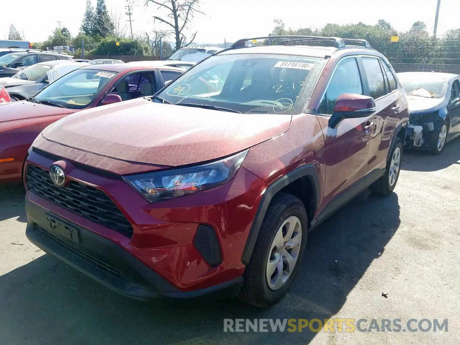 2 Photograph of a damaged car 2T3K1RFV8KW030133 TOYOTA RAV4 2019