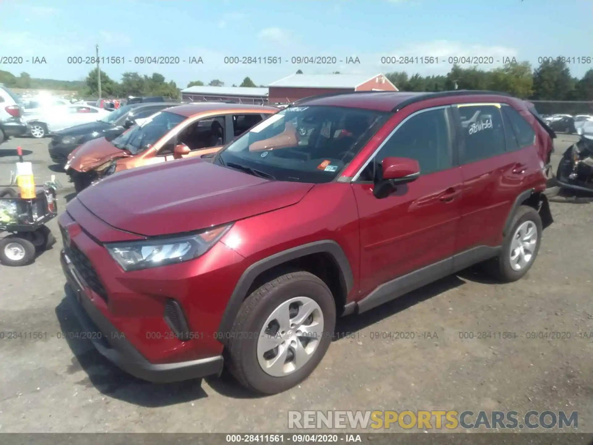 2 Photograph of a damaged car 2T3K1RFV9KC021636 TOYOTA RAV4 2019