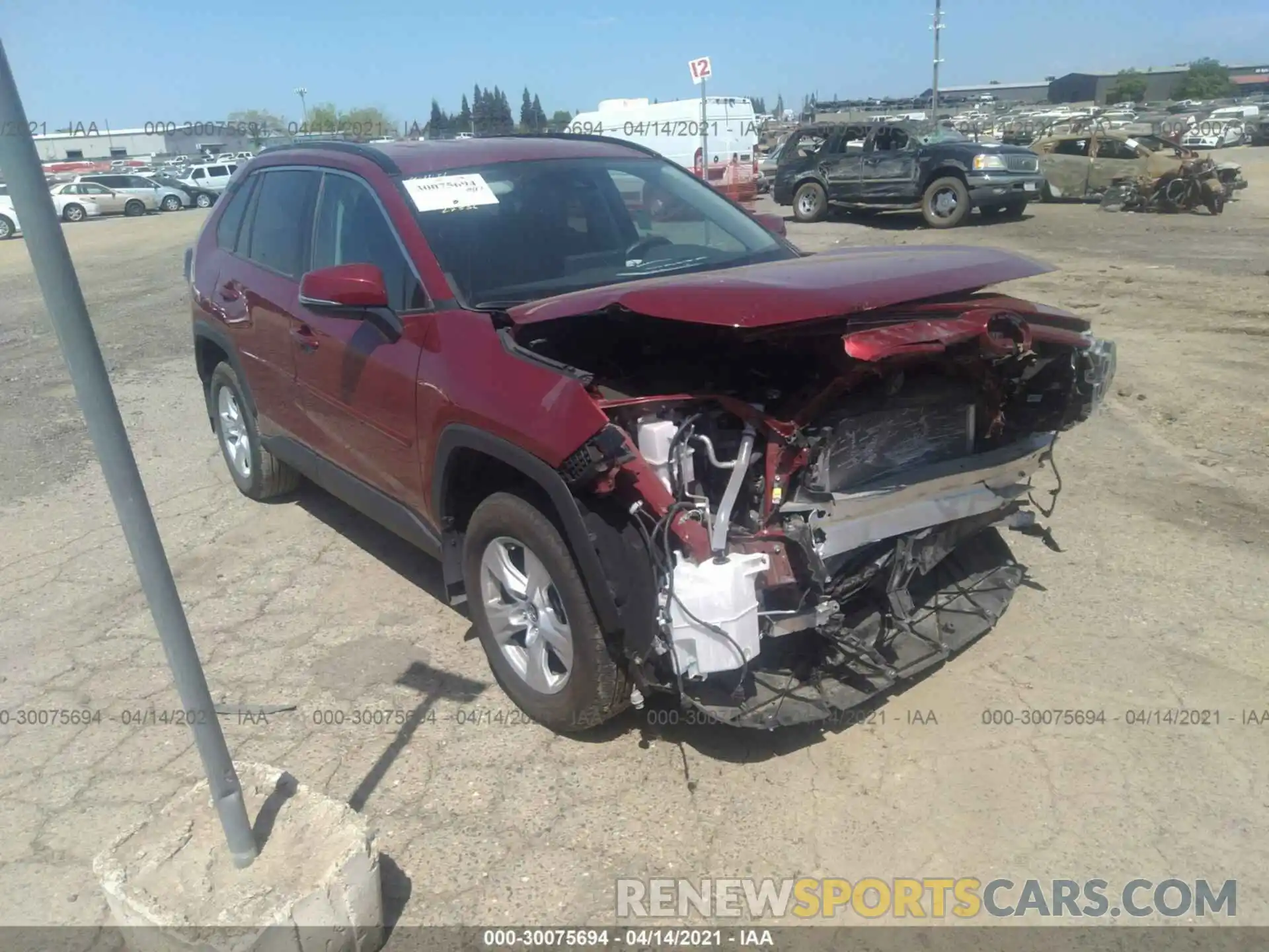 1 Photograph of a damaged car 2T3K1RFVXKW019344 TOYOTA RAV4 2019