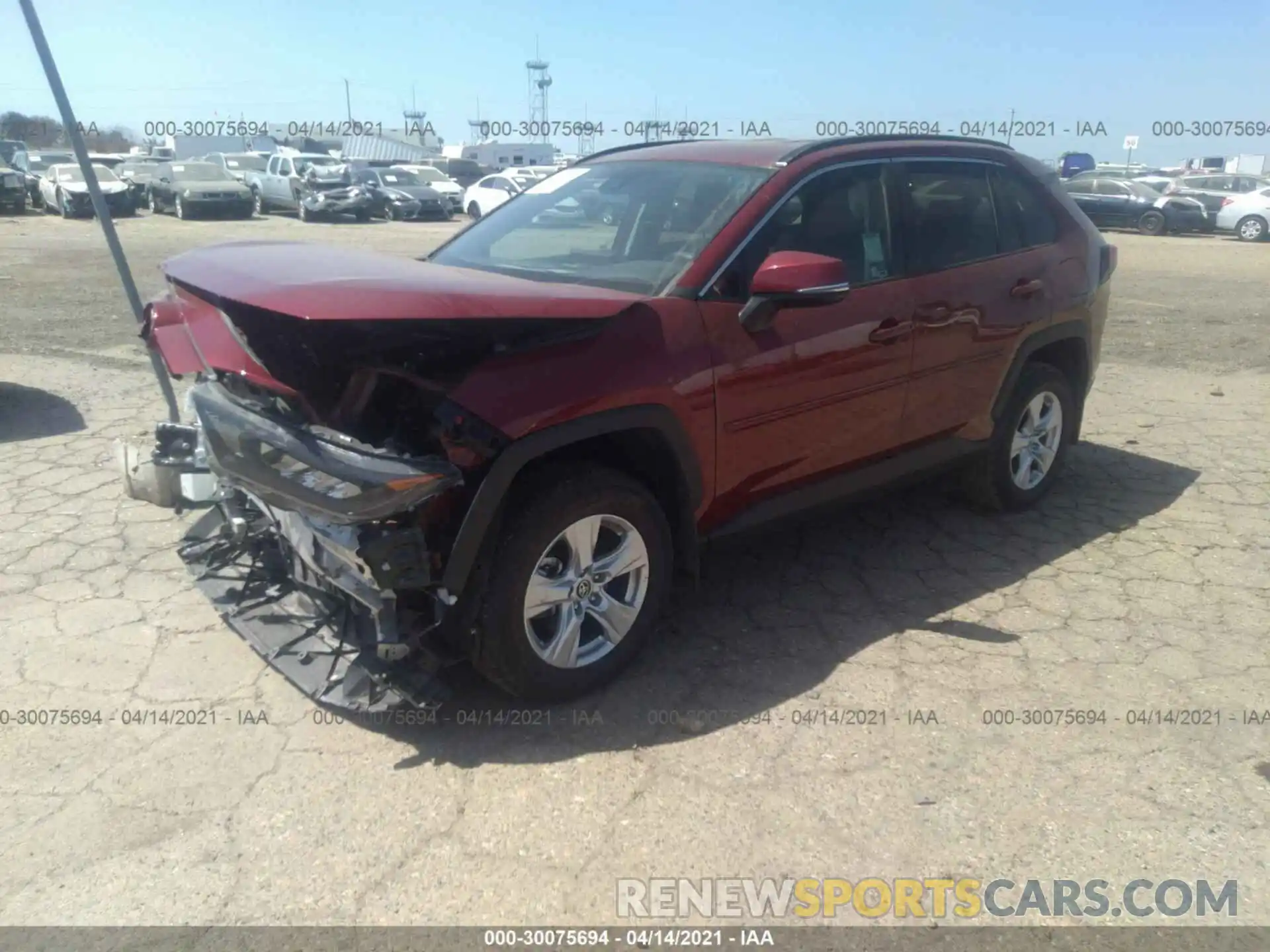 2 Photograph of a damaged car 2T3K1RFVXKW019344 TOYOTA RAV4 2019