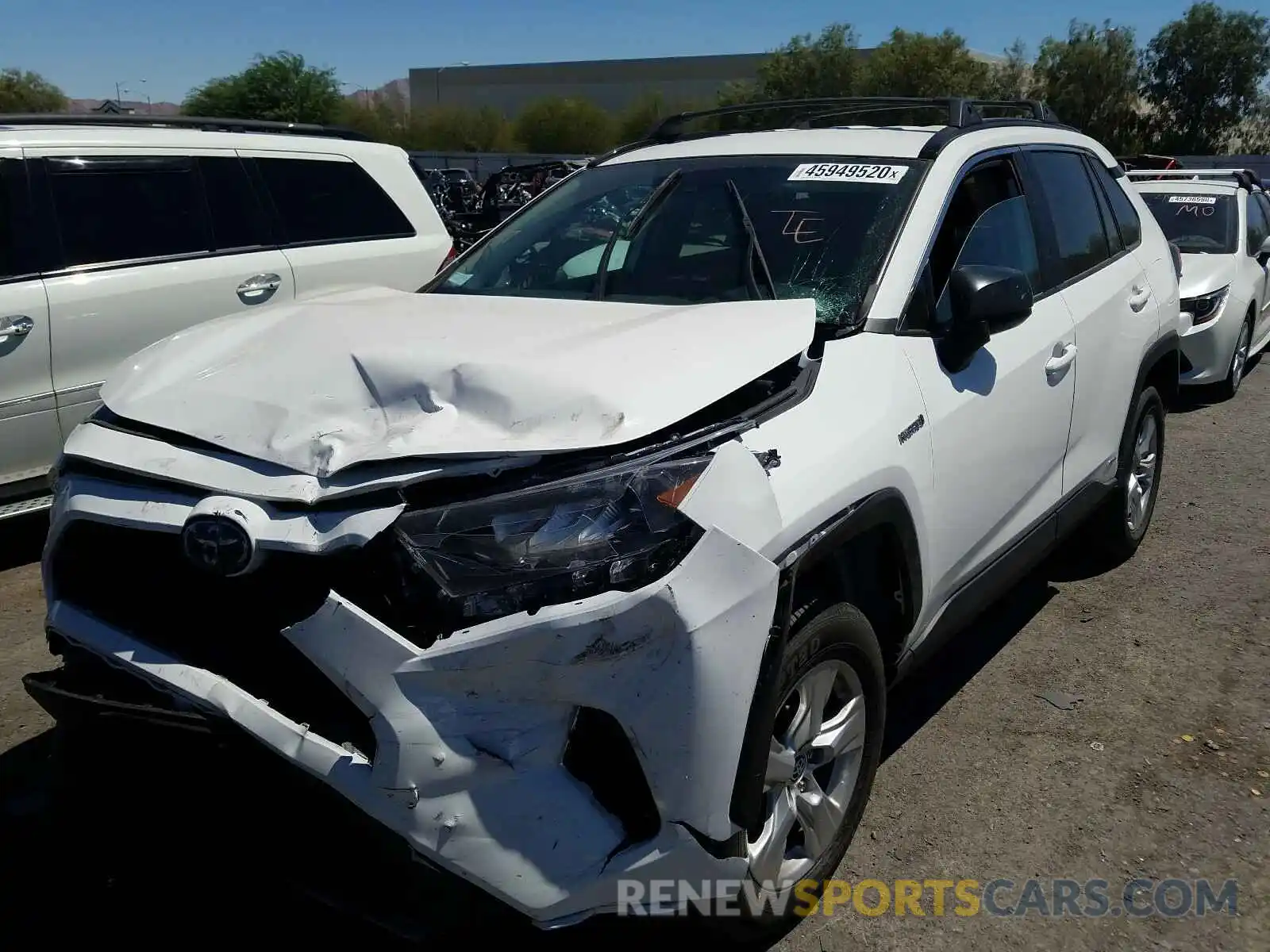 2 Photograph of a damaged car 2T3LWRFV1KW045238 TOYOTA RAV4 2019