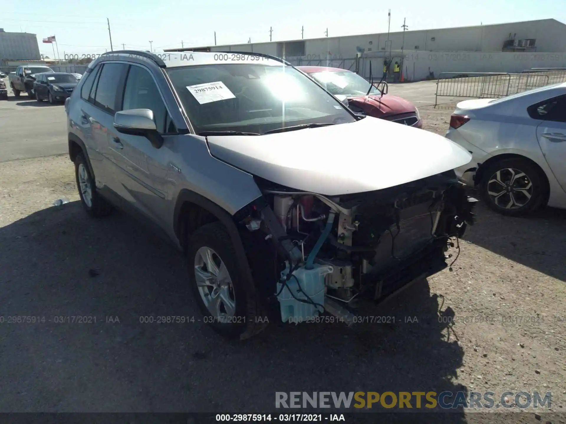 1 Photograph of a damaged car 2T3MWRFV2KW027349 TOYOTA RAV4 2019