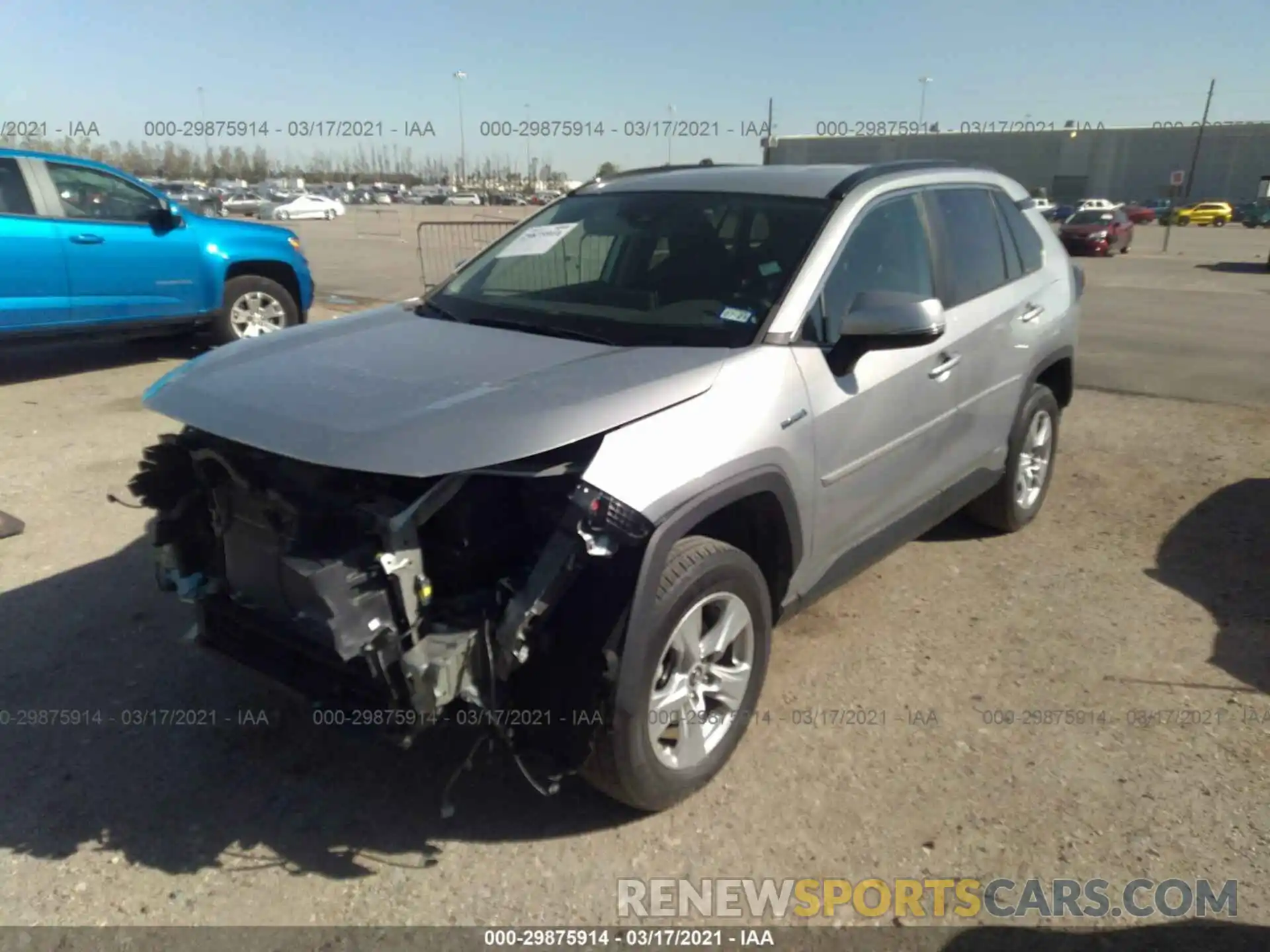 2 Photograph of a damaged car 2T3MWRFV2KW027349 TOYOTA RAV4 2019