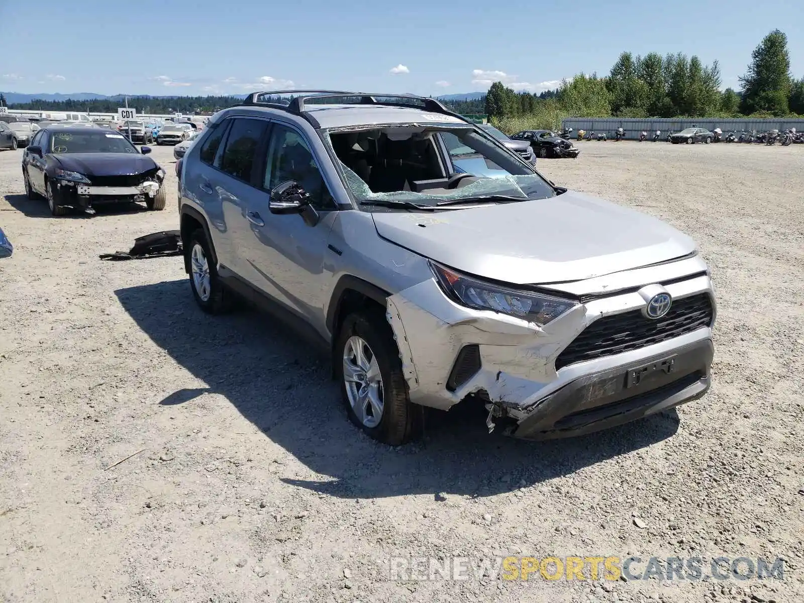 1 Photograph of a damaged car 2T3MWRFV3KW037419 TOYOTA RAV4 2019