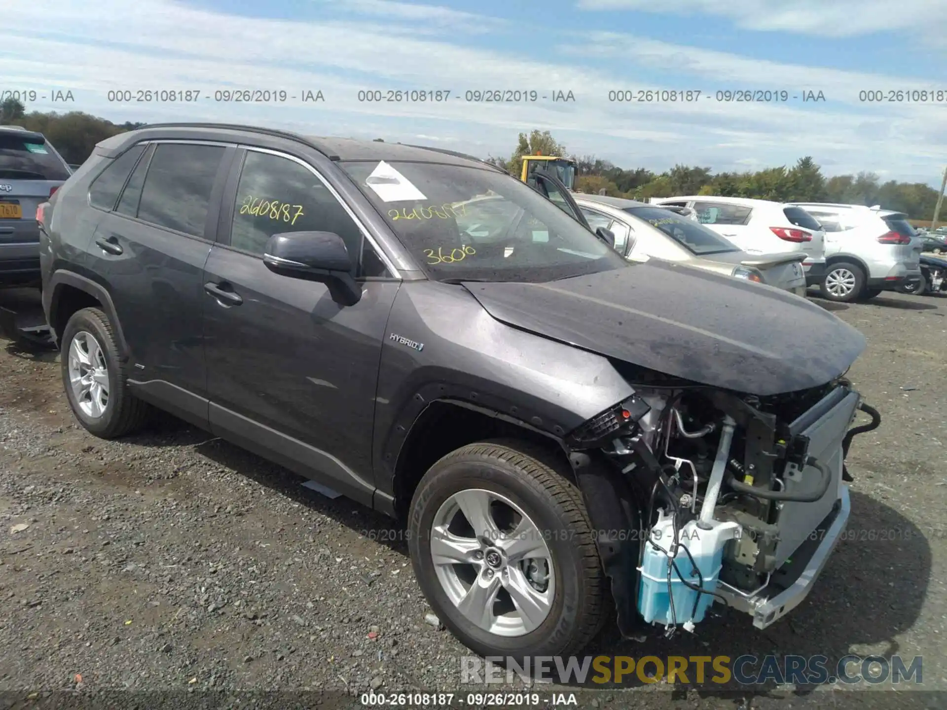 1 Photograph of a damaged car 2T3MWRFV7KW033180 TOYOTA RAV4 2019