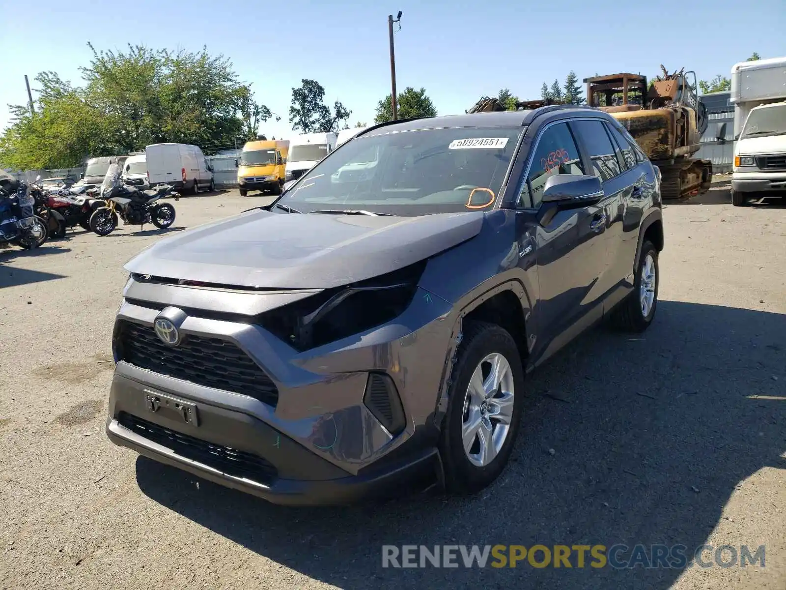 2 Photograph of a damaged car 2T3MWRFV7KW037519 TOYOTA RAV4 2019