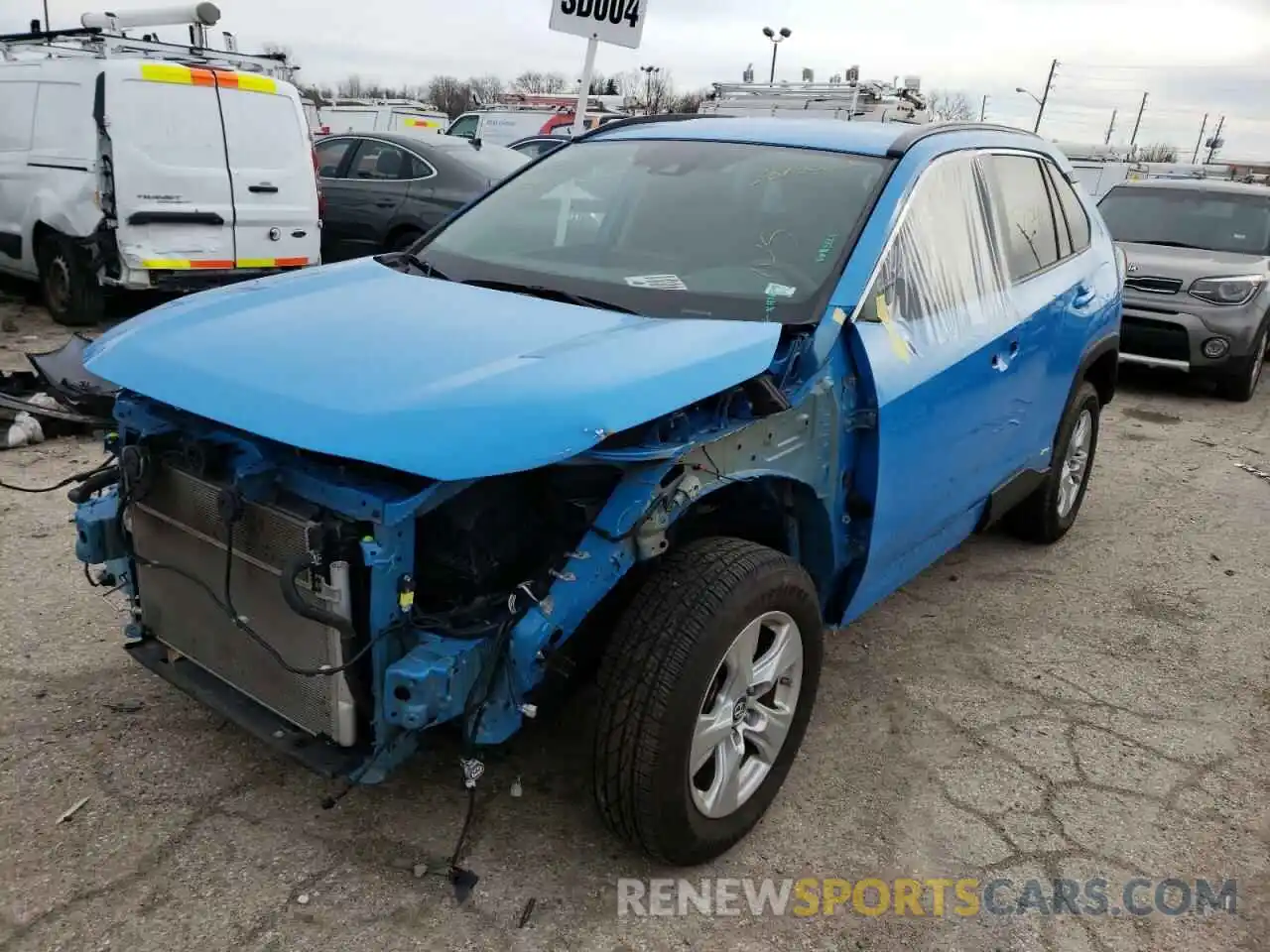 2 Photograph of a damaged car 2T3MWRFV9KW017952 TOYOTA RAV4 2019