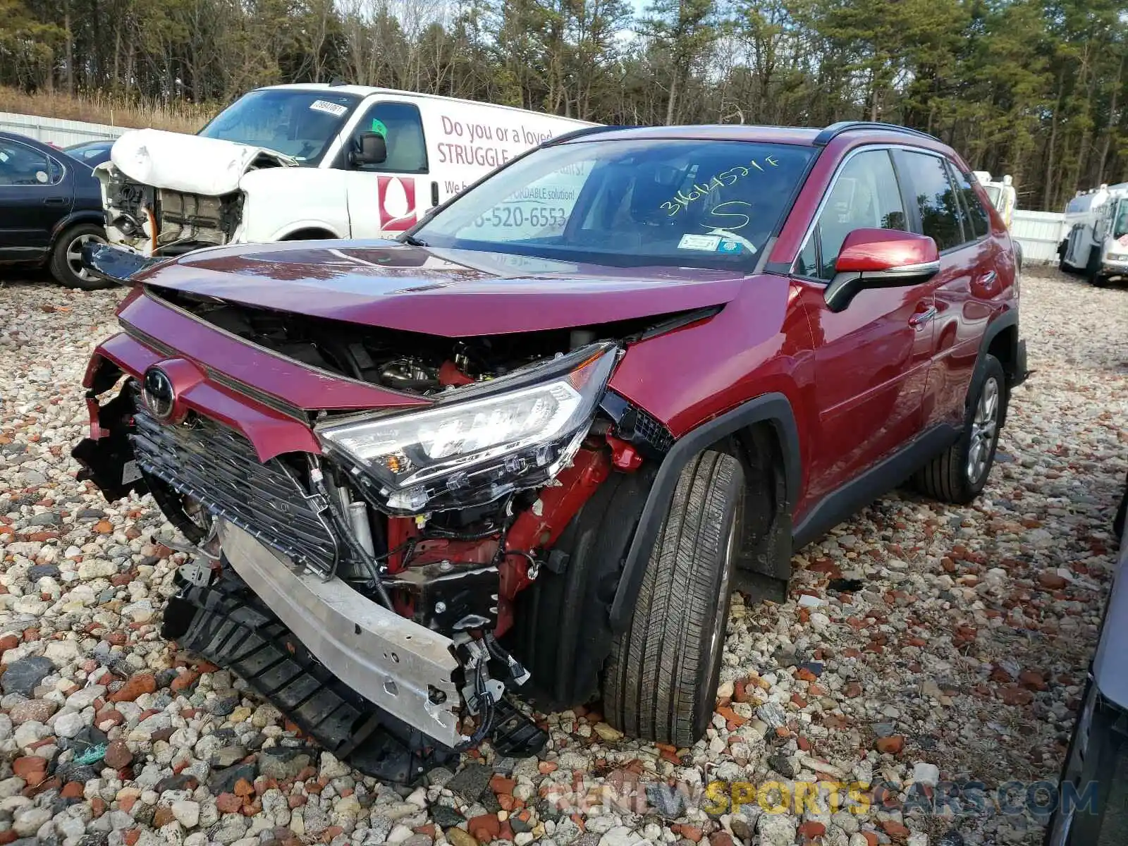 2 Photograph of a damaged car 2T3N1RFV2KW010179 TOYOTA RAV4 2019