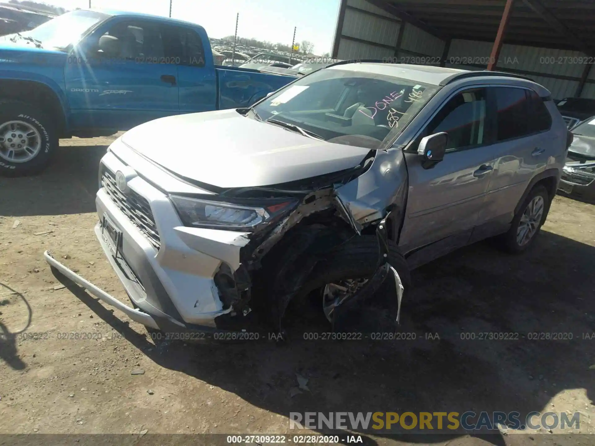 2 Photograph of a damaged car 2T3N1RFV5KC011392 TOYOTA RAV4 2019