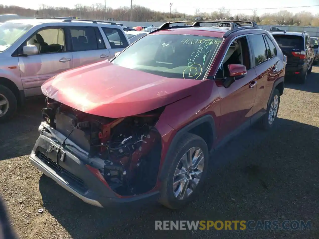 2 Photograph of a damaged car 2T3N1RFV5KC042996 TOYOTA RAV4 2019