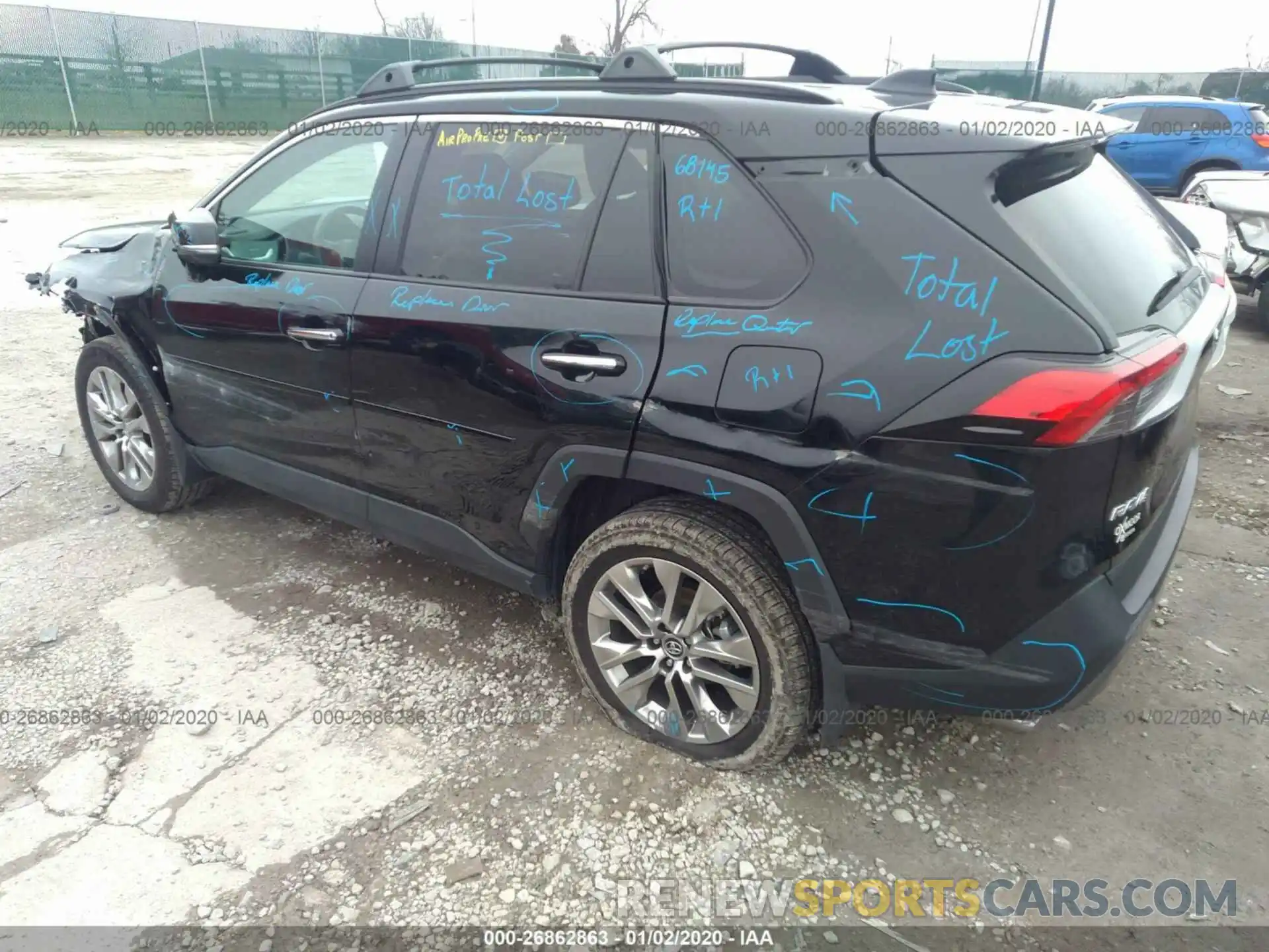 3 Фотография поврежденного автомобиля 2T3N1RFV6KW046831 TOYOTA RAV4 2019