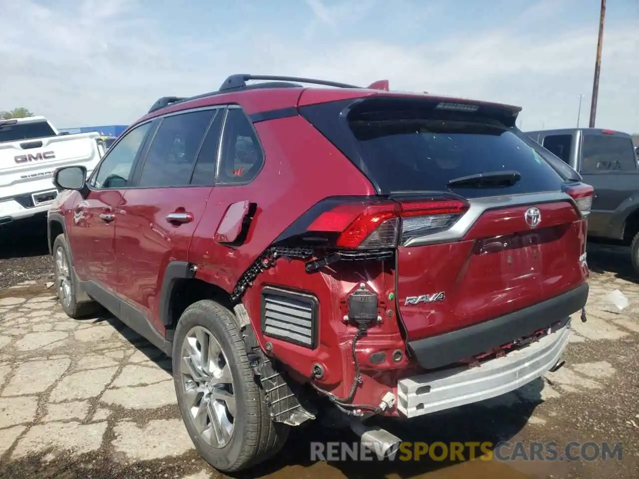 3 Photograph of a damaged car 2T3N1RFV8KW062853 TOYOTA RAV4 2019