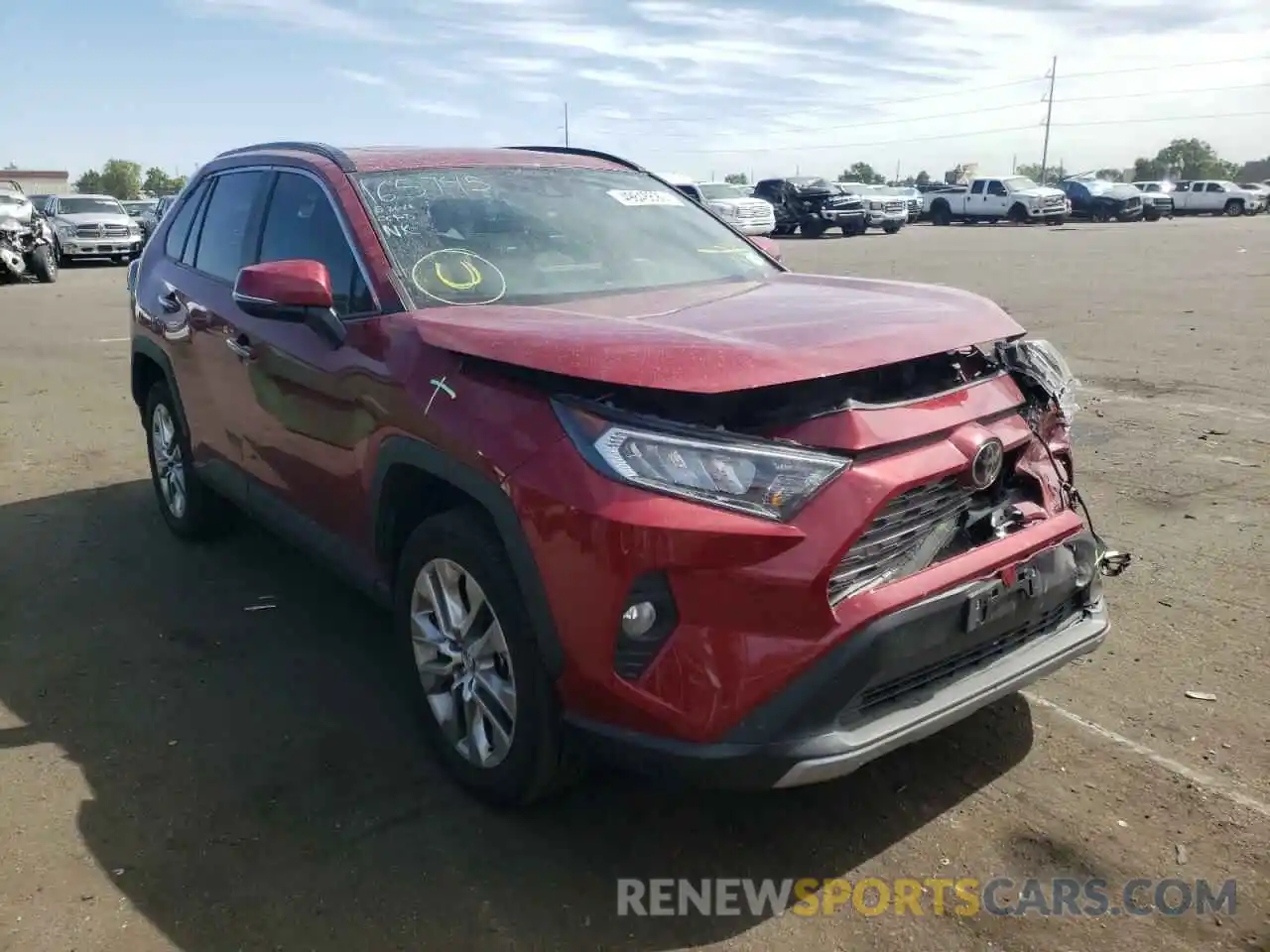 1 Photograph of a damaged car 2T3N1RFVXKW082005 TOYOTA RAV4 2019