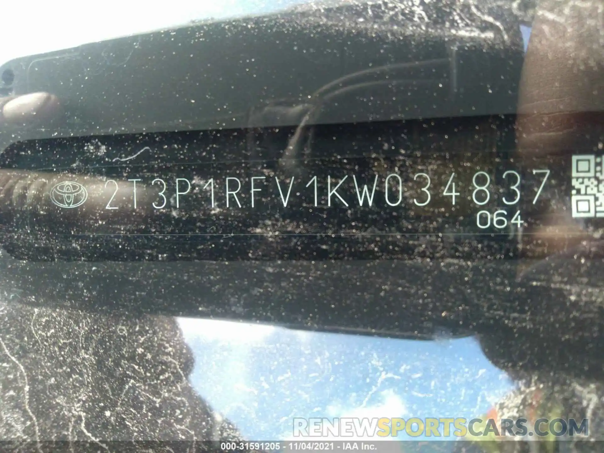 9 Photograph of a damaged car 2T3P1RFV1KW034837 TOYOTA RAV4 2019