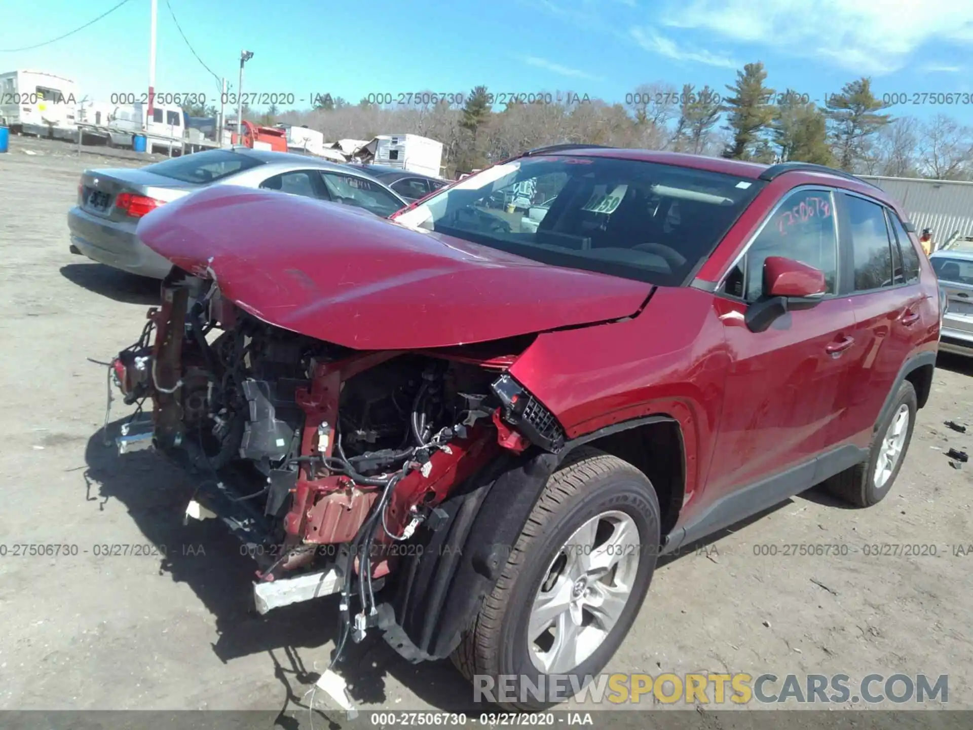 2 Photograph of a damaged car 2T3P1RFV4KC005818 TOYOTA RAV4 2019