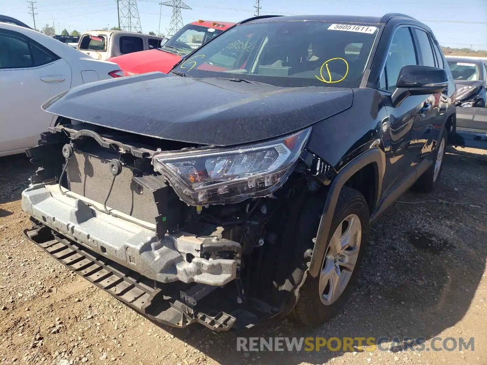 2 Photograph of a damaged car 2T3P1RFV4KC017192 TOYOTA RAV4 2019