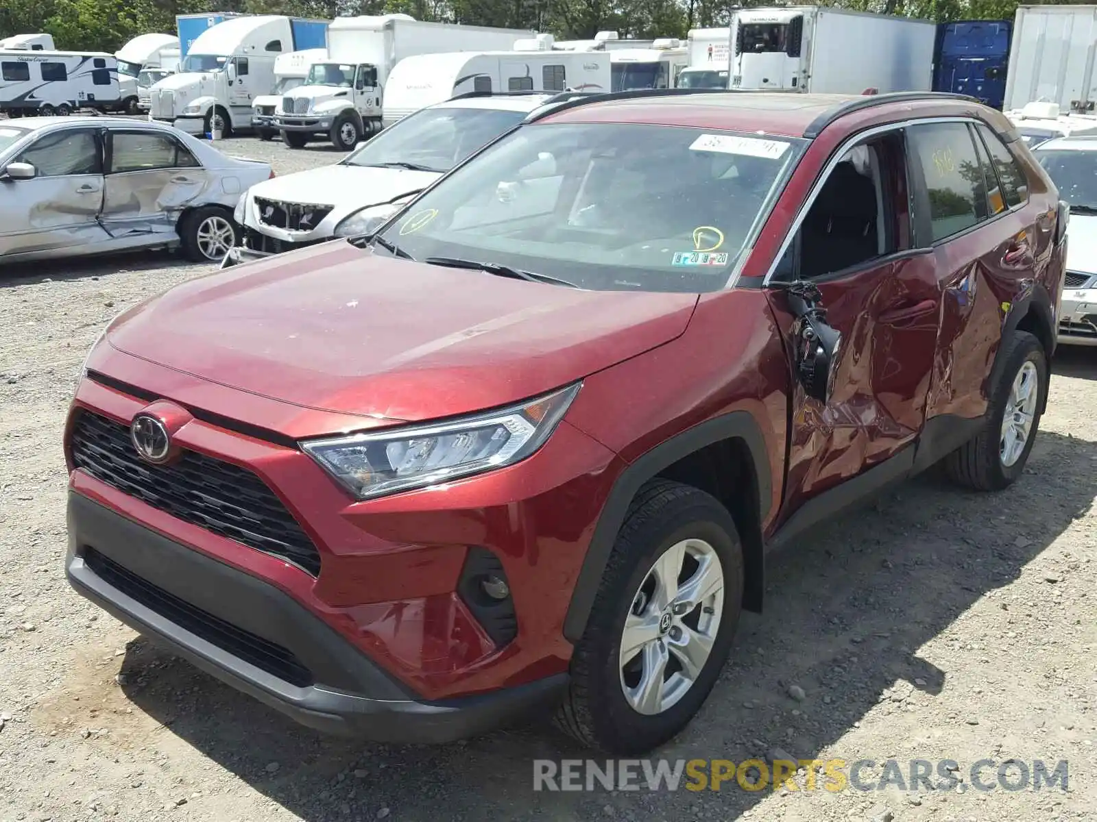 2 Photograph of a damaged car 2T3P1RFV5KC051738 TOYOTA RAV4 2019