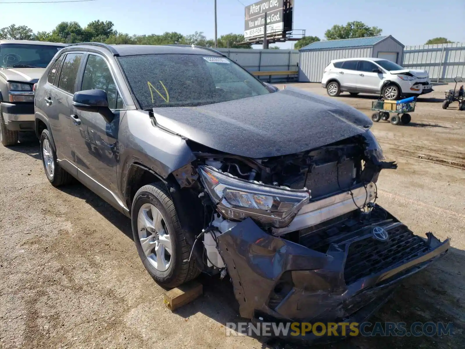 1 Photograph of a damaged car 2T3P1RFV8KC016014 TOYOTA RAV4 2019