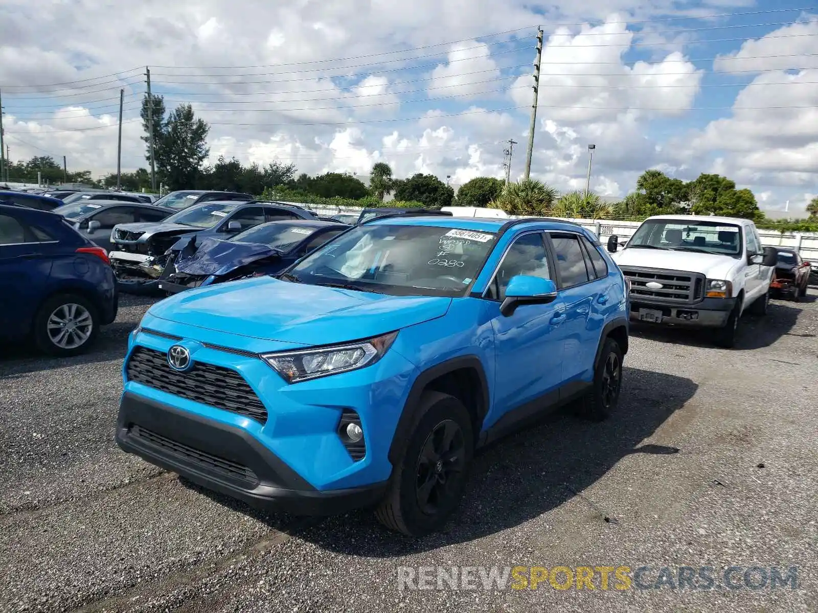 2 Photograph of a damaged car 2T3P1RFVXKC010280 TOYOTA RAV4 2019