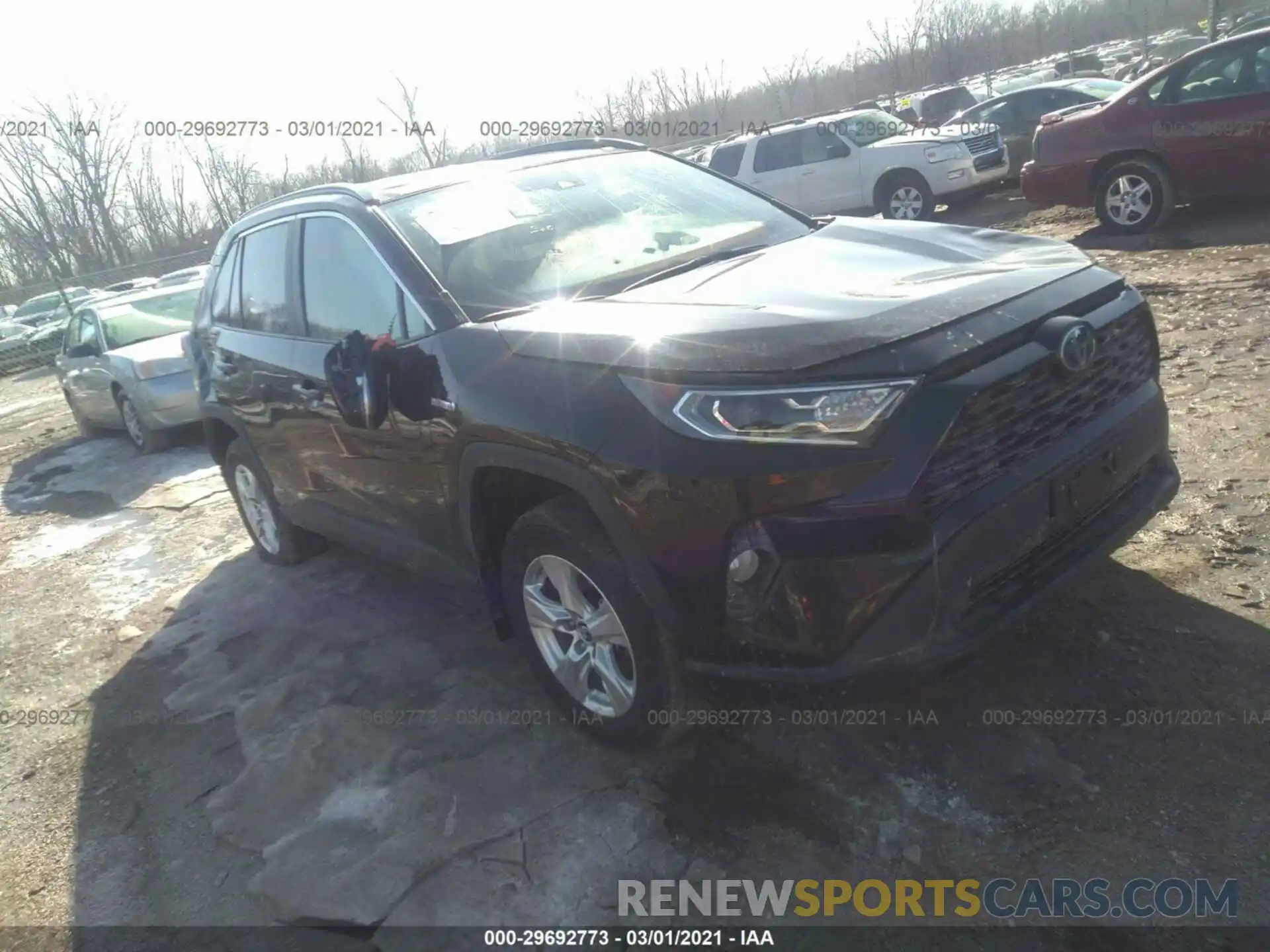 1 Photograph of a damaged car 2T3RWRFV1KW009219 TOYOTA RAV4 2019