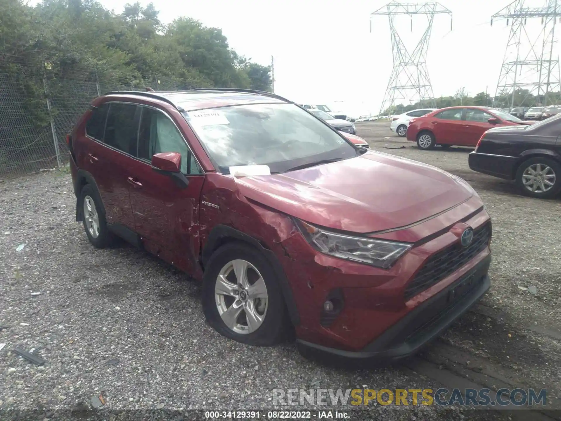 1 Photograph of a damaged car 2T3RWRFV3KW019573 TOYOTA RAV4 2019