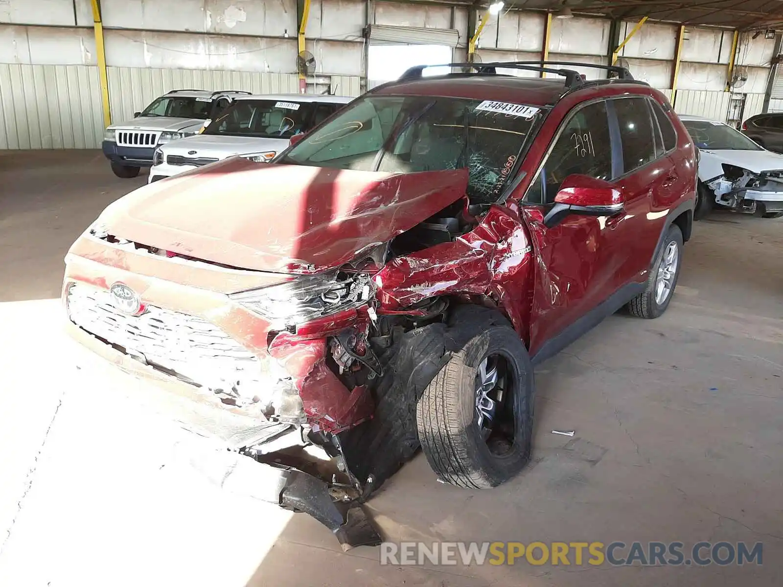 2 Photograph of a damaged car 2T3RWRFV4KW013846 TOYOTA RAV4 2019