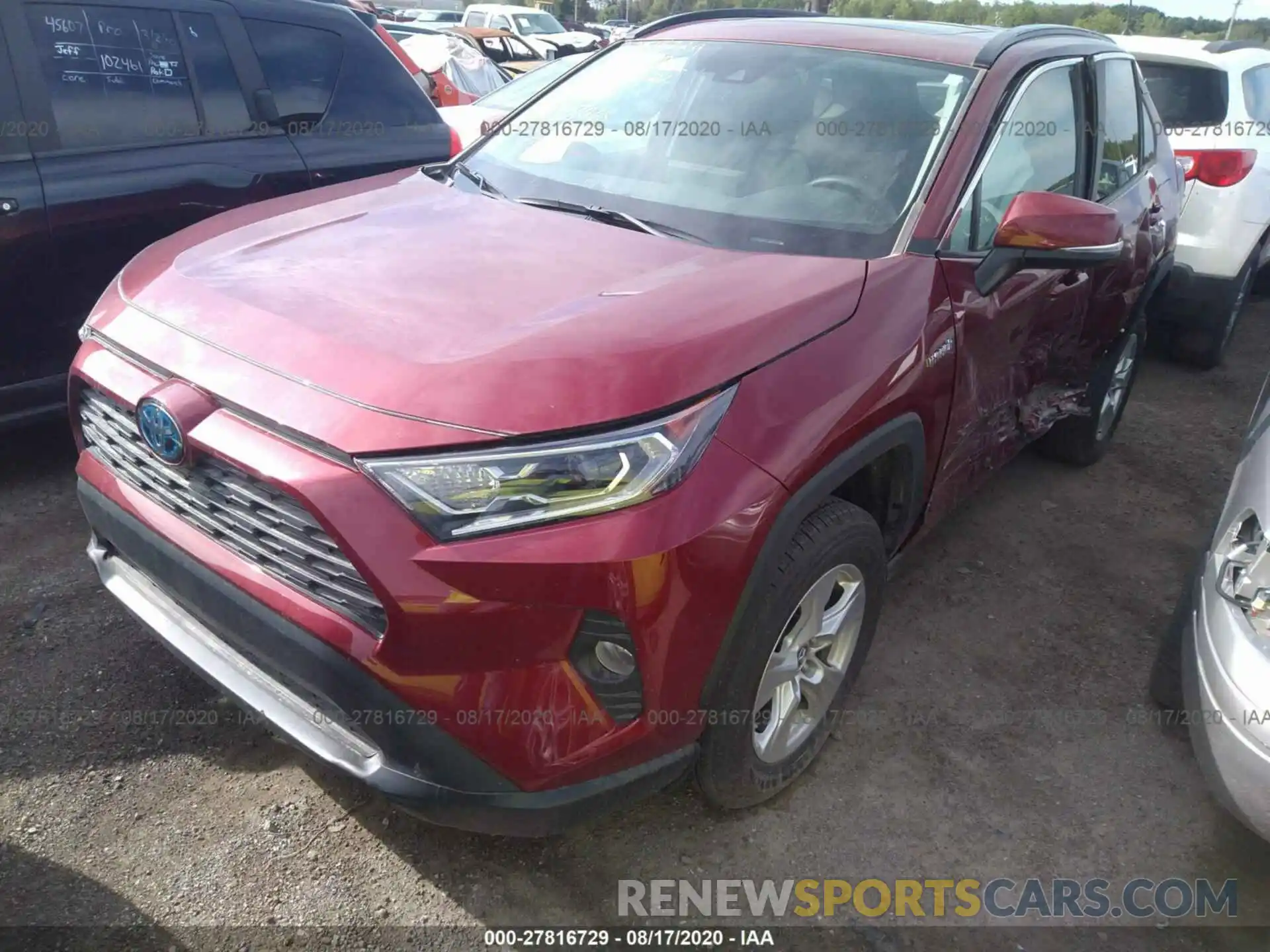 2 Photograph of a damaged car 2T3RWRFV4KW027164 TOYOTA RAV4 2019