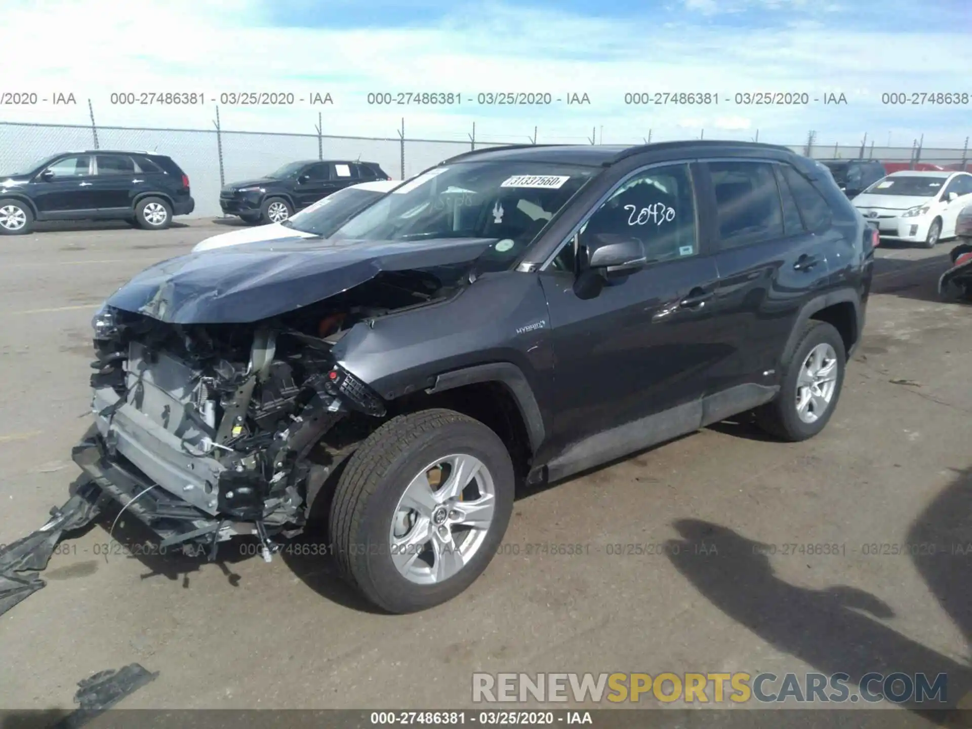 2 Фотография поврежденного автомобиля 2T3RWRFV5KW035922 TOYOTA RAV4 2019