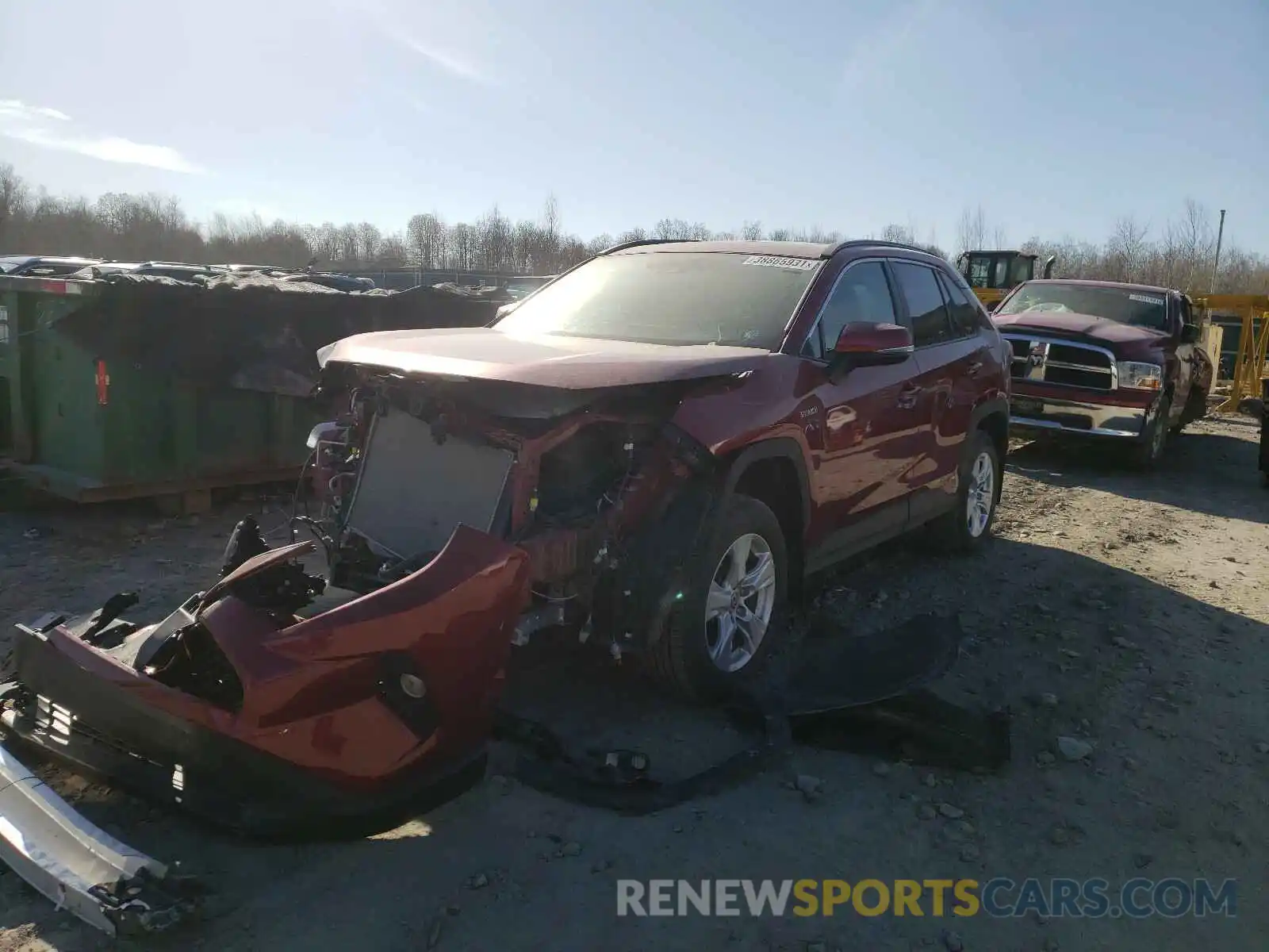 2 Photograph of a damaged car 2T3RWRFV7KW041043 TOYOTA RAV4 2019