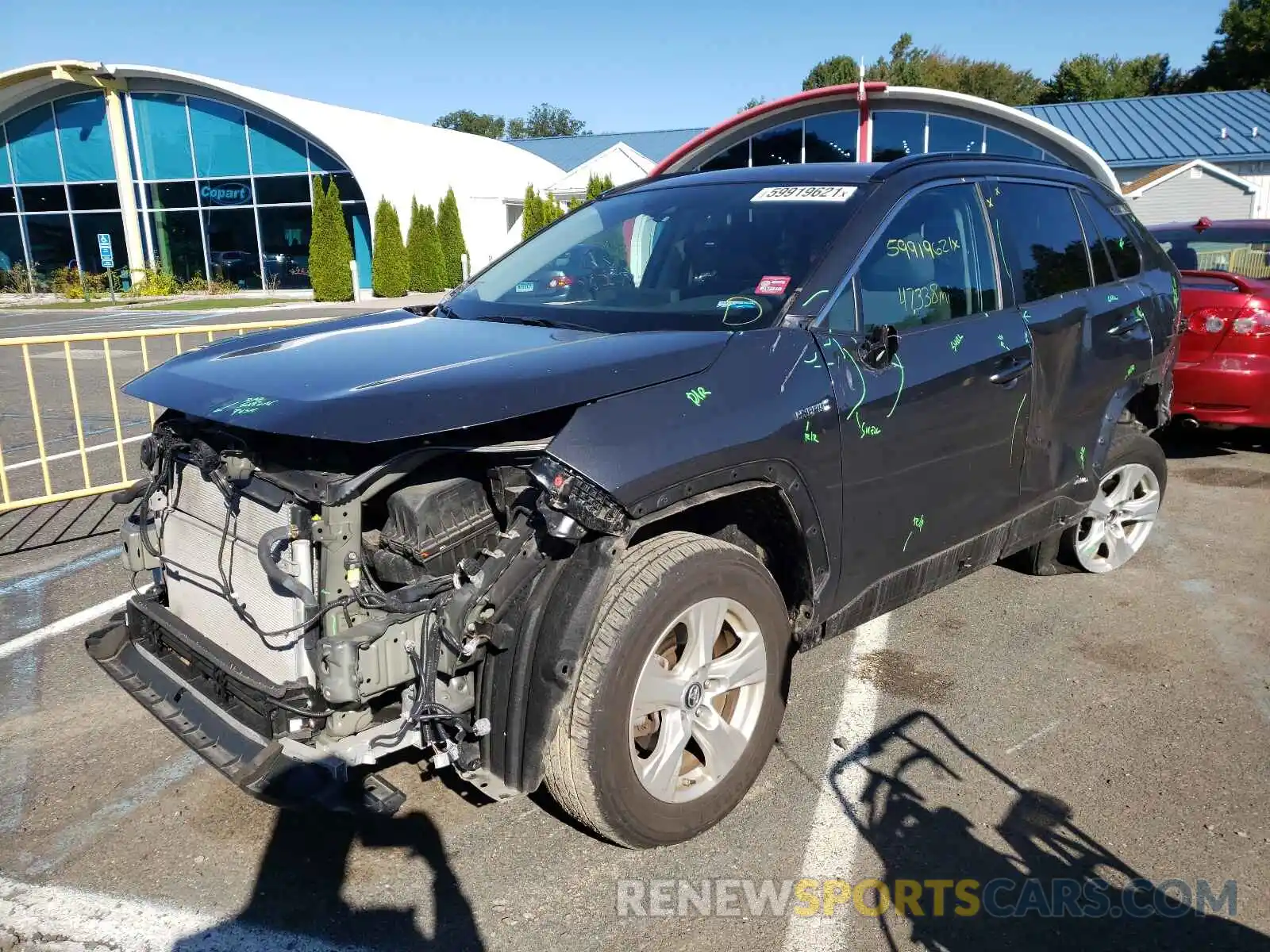 2 Photograph of a damaged car 2T3RWRFV9KW005774 TOYOTA RAV4 2019