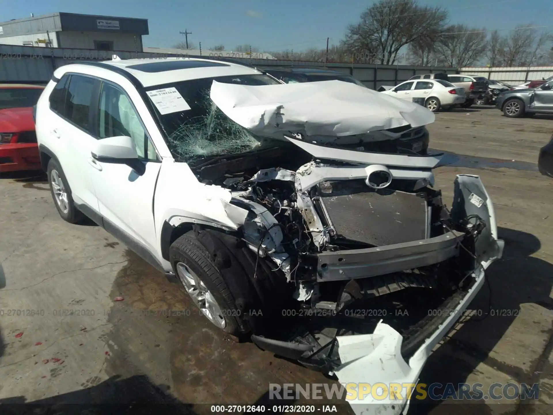 1 Photograph of a damaged car 2T3W1RFV0KC007643 TOYOTA RAV4 2019