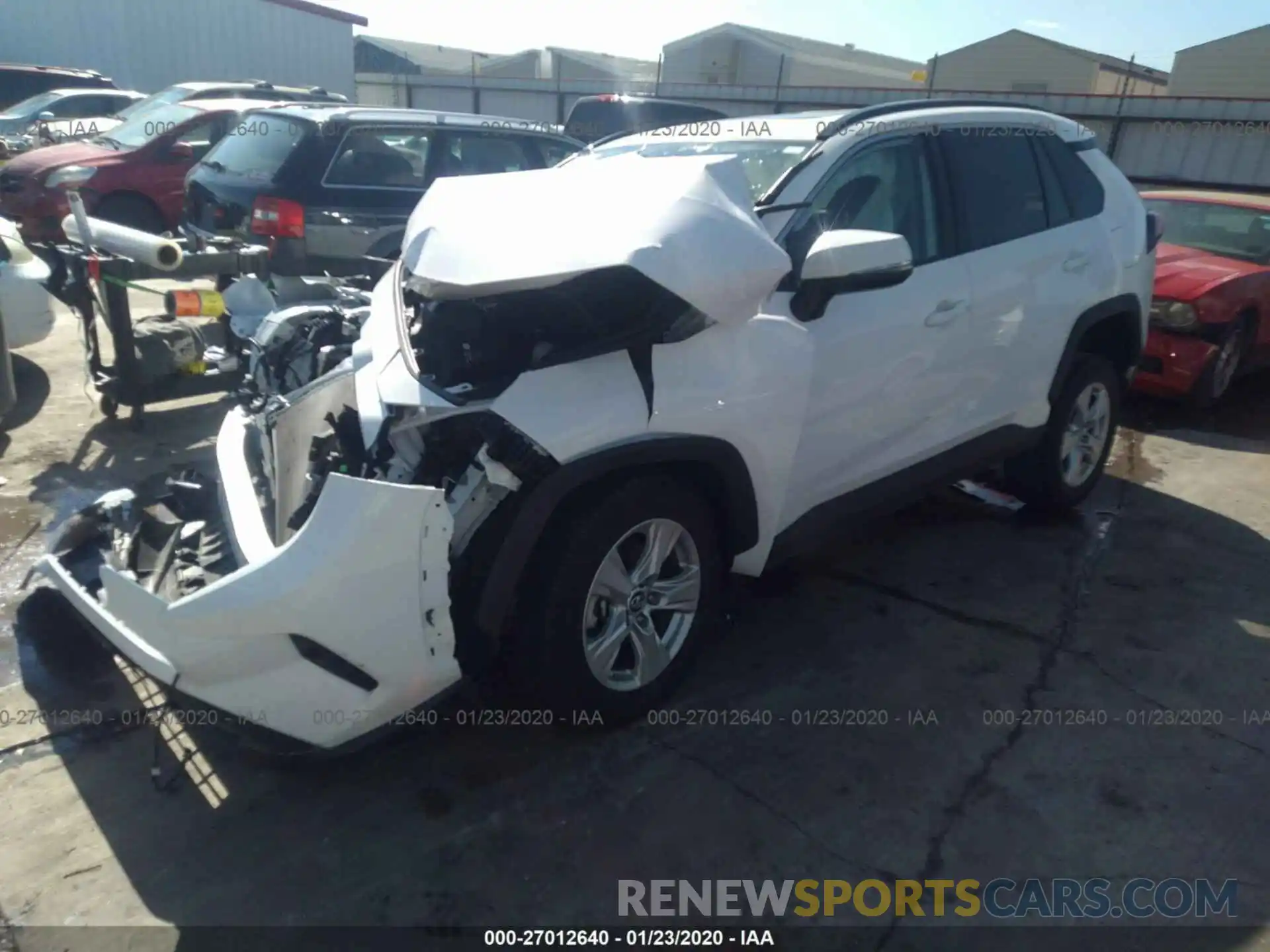 2 Photograph of a damaged car 2T3W1RFV0KC007643 TOYOTA RAV4 2019