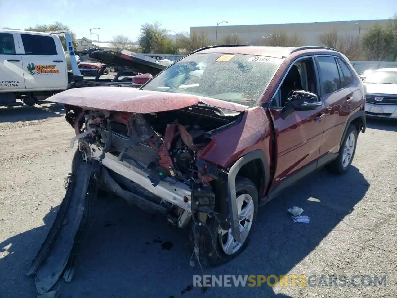 2 Photograph of a damaged car 2T3W1RFV0KC021459 TOYOTA RAV4 2019