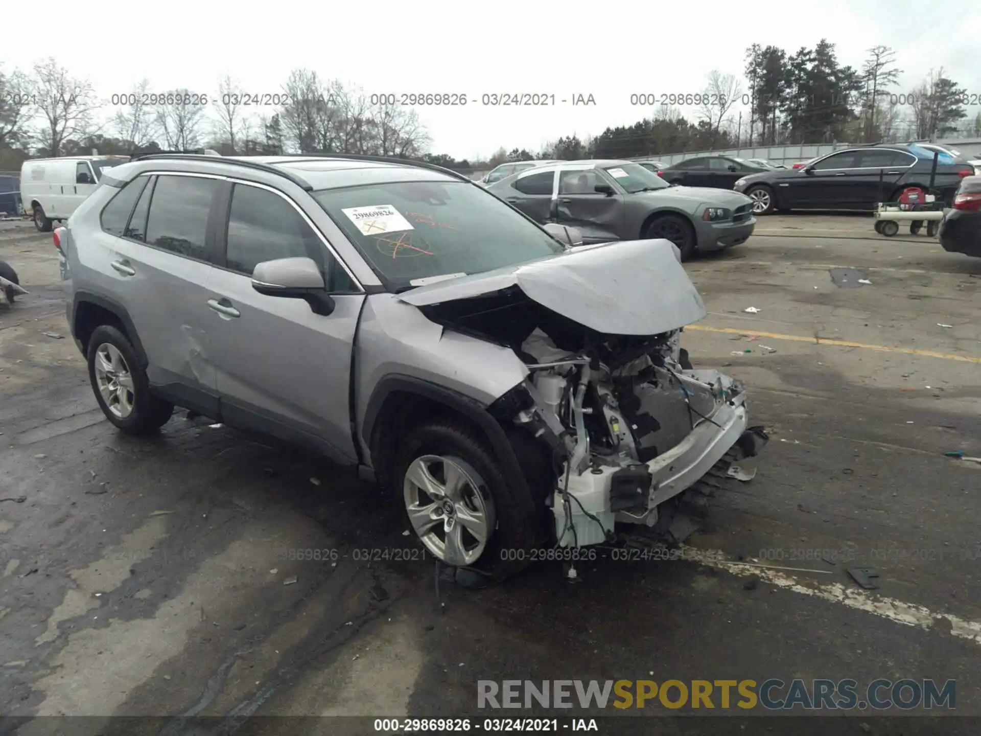 1 Photograph of a damaged car 2T3W1RFV0KW002182 TOYOTA RAV4 2019