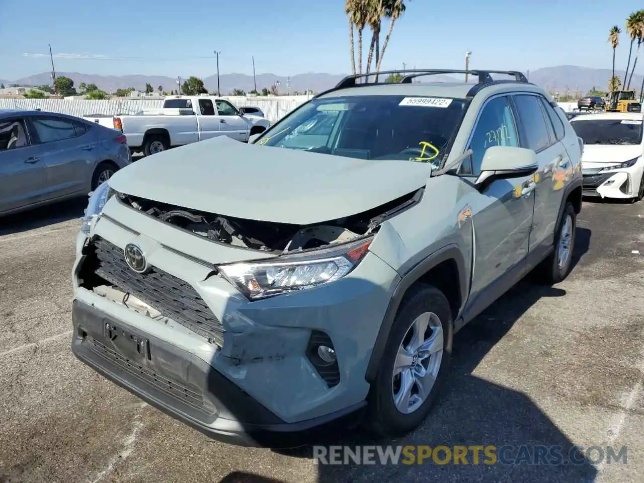 2 Photograph of a damaged car 2T3W1RFV1KC005383 TOYOTA RAV4 2019