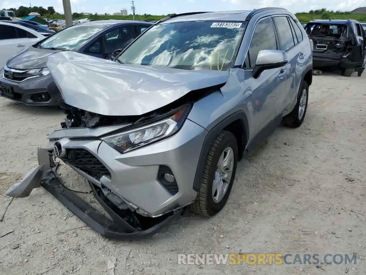 2 Photograph of a damaged car 2T3W1RFV1KC013774 TOYOTA RAV4 2019