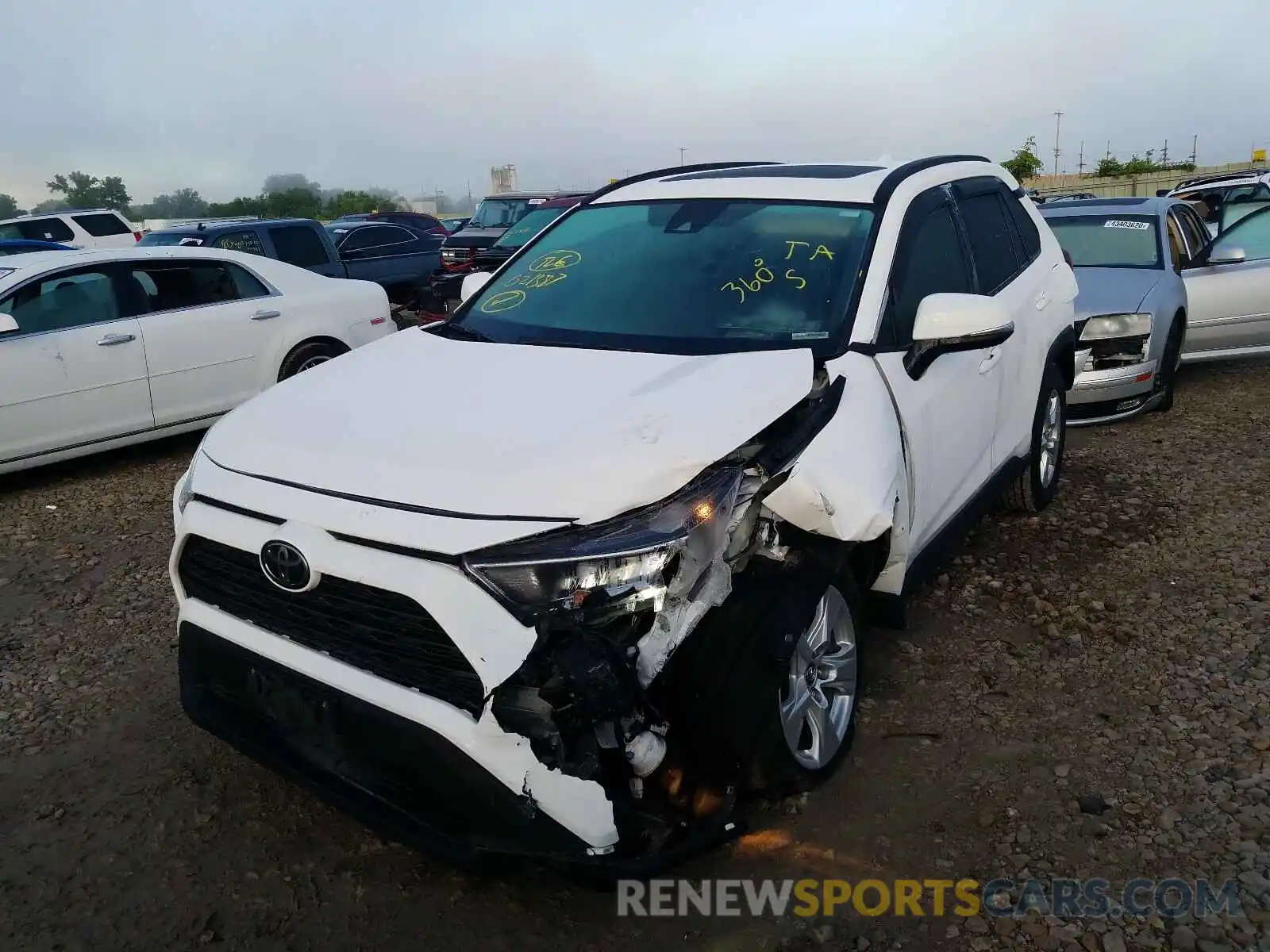 2 Photograph of a damaged car 2T3W1RFV1KC021387 TOYOTA RAV4 2019