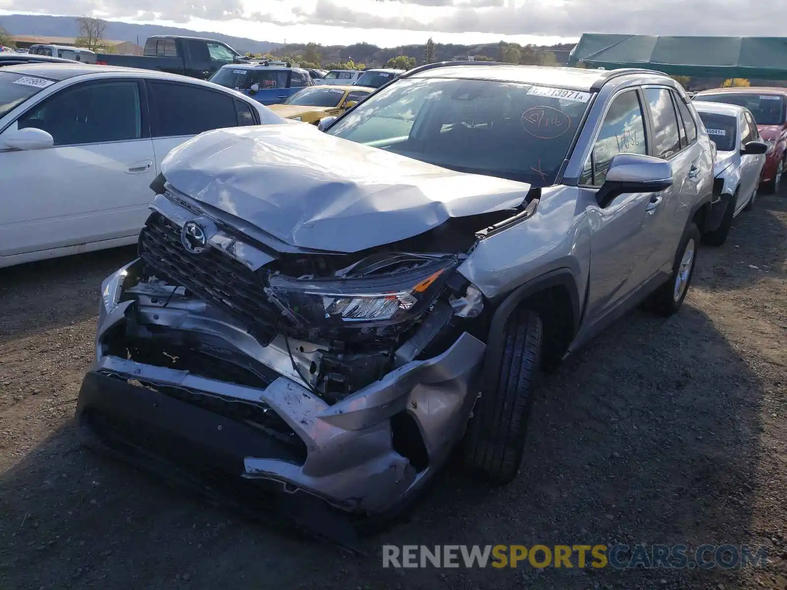 2 Photograph of a damaged car 2T3W1RFV1KW029777 TOYOTA RAV4 2019