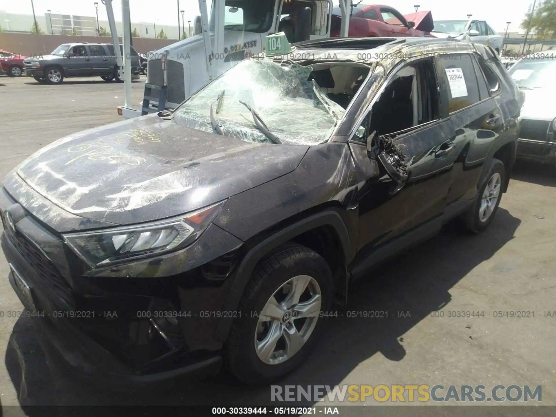 2 Photograph of a damaged car 2T3W1RFV2KC028414 TOYOTA RAV4 2019