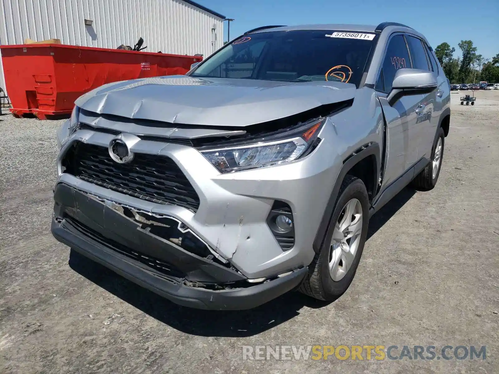 2 Photograph of a damaged car 2T3W1RFV2KW025169 TOYOTA RAV4 2019