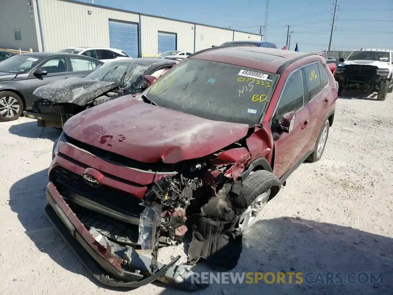 2 Photograph of a damaged car 2T3W1RFV4KW017333 TOYOTA RAV4 2019