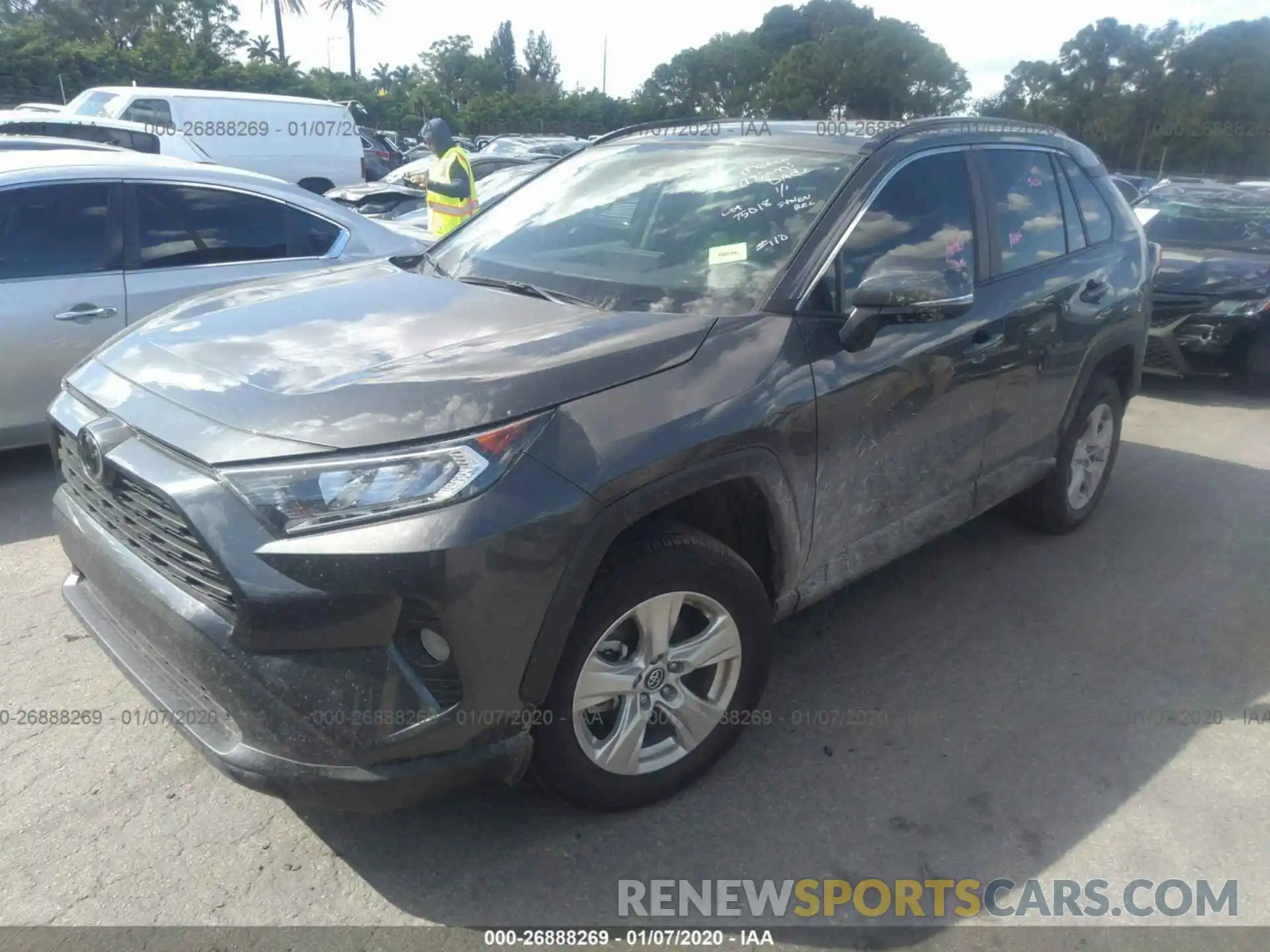 2 Photograph of a damaged car 2T3W1RFV5KC010831 TOYOTA RAV4 2019