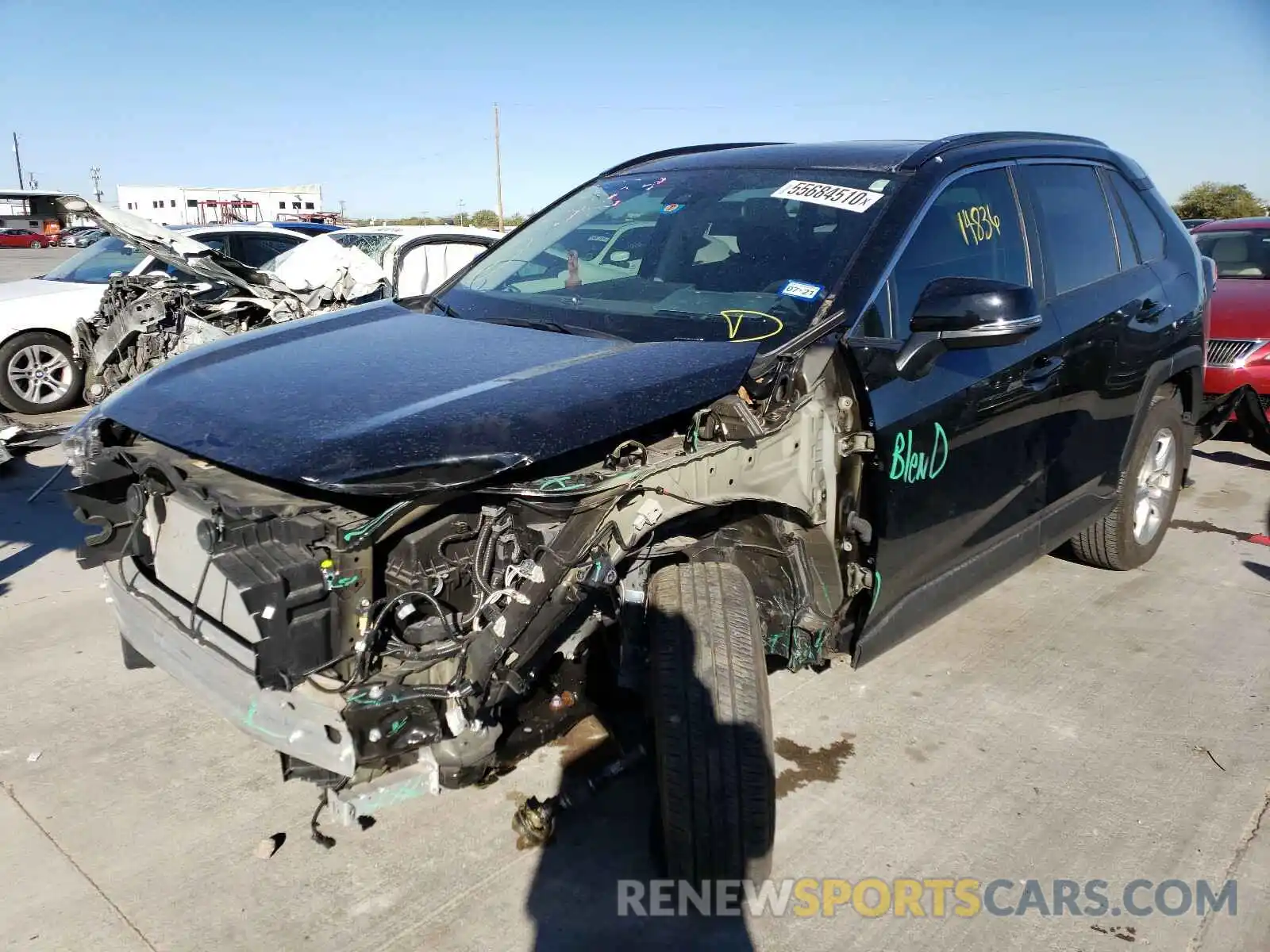 2 Photograph of a damaged car 2T3W1RFV6KC016296 TOYOTA RAV4 2019