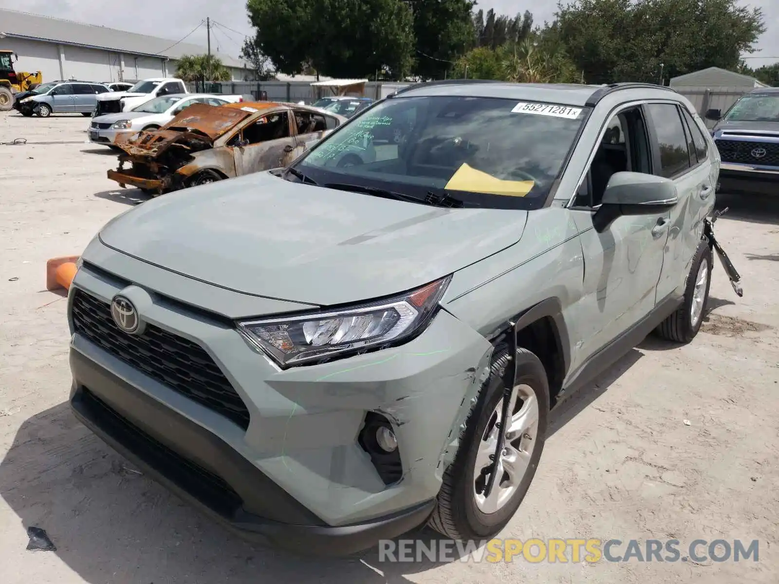 2 Photograph of a damaged car 2T3W1RFV6KC016363 TOYOTA RAV4 2019