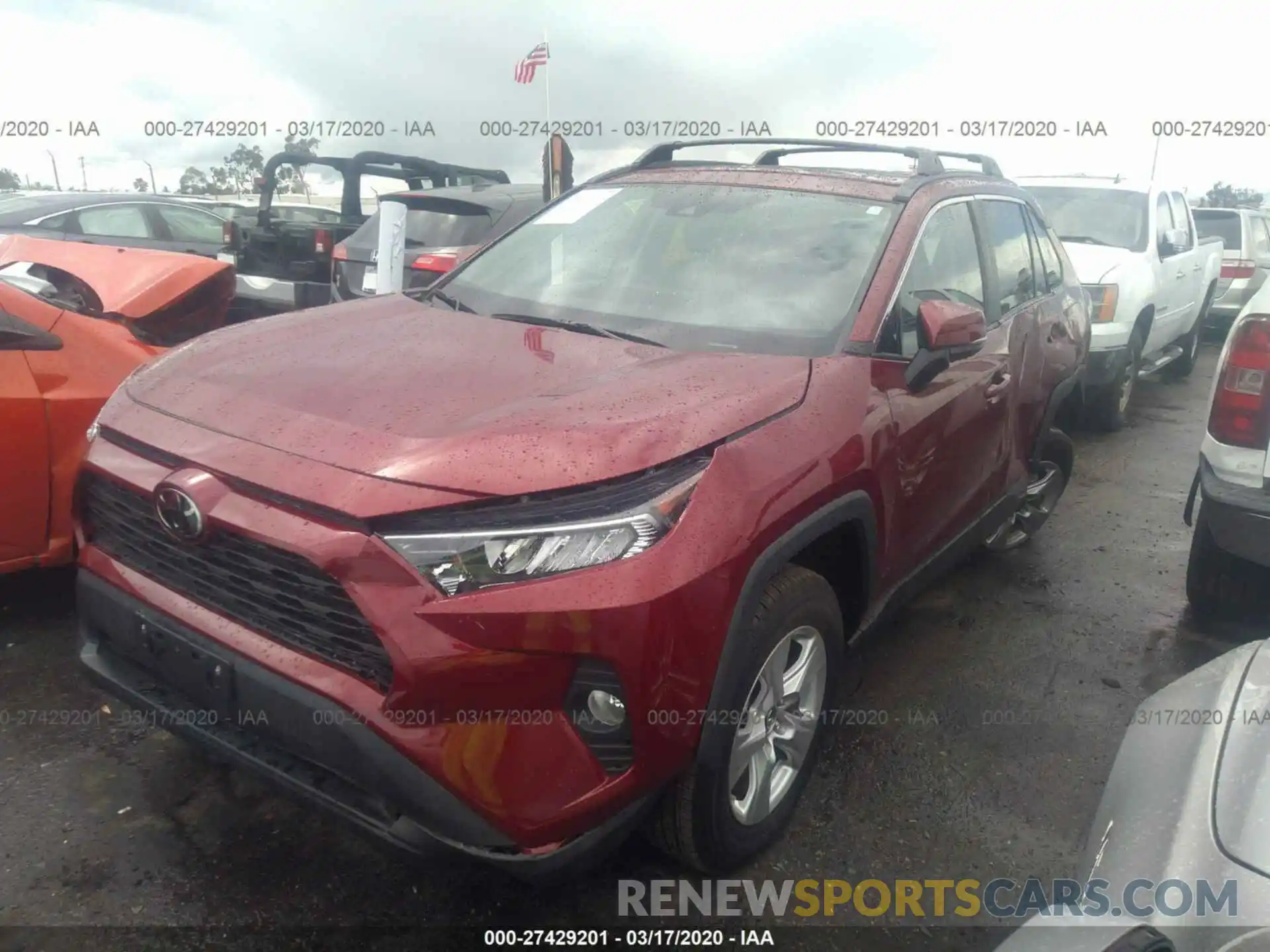 2 Фотография поврежденного автомобиля 2T3W1RFV6KW010237 TOYOTA RAV4 2019